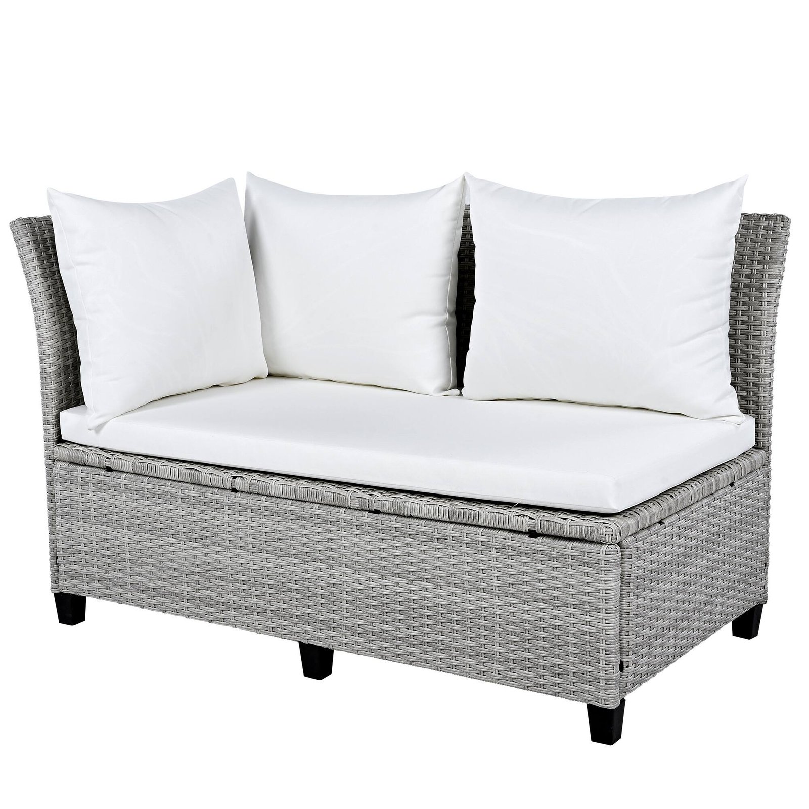 5-Piece L-Shaped Garden Furniture with Extendable Side Tables & Dining Table by Leisure Zone - Image 6