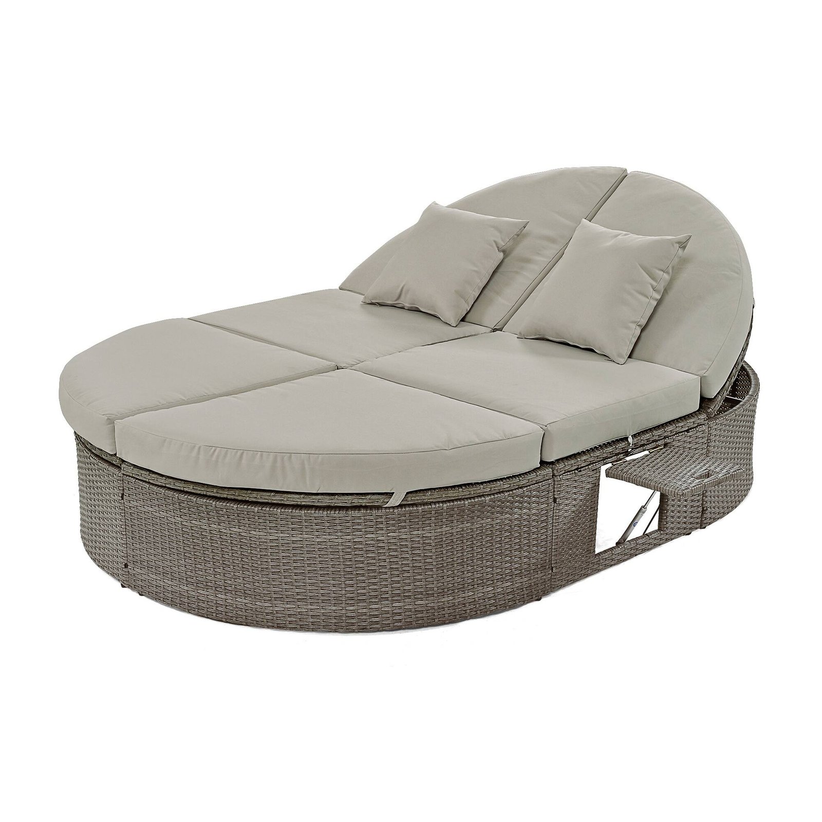 Outdoor Sun Bed Patio 2-Person Daybed with Cushions and Pillows by Leisure Zone - Image 11