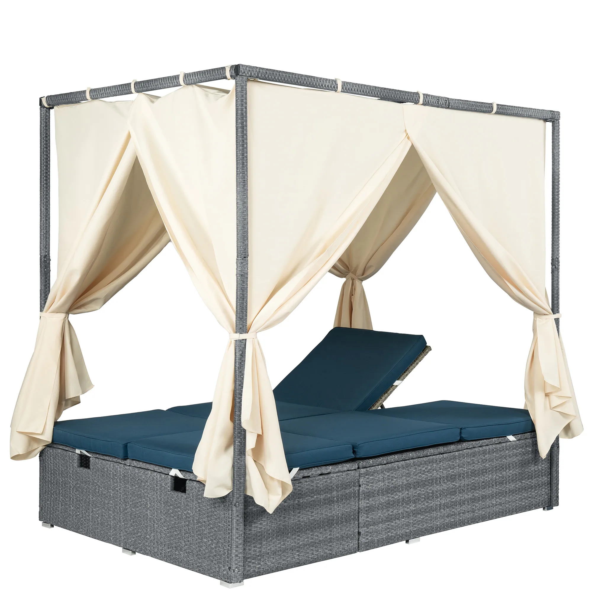 Adjustable Outdoor Sun Lounger with Canopy by Leisure Zone - Image 17
