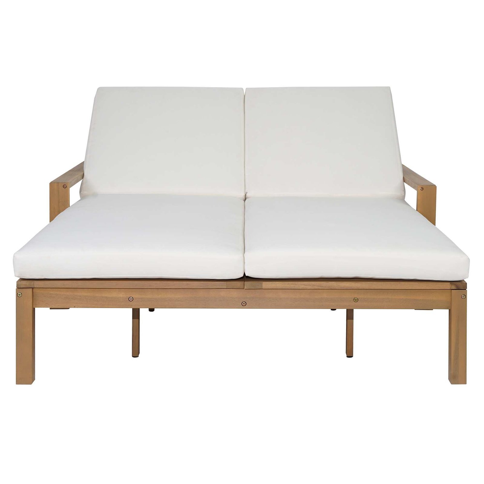 Outdoor Double Chaise Lounge Chair with Dual 5-Position Backrests by Leisure Zone - Image 7