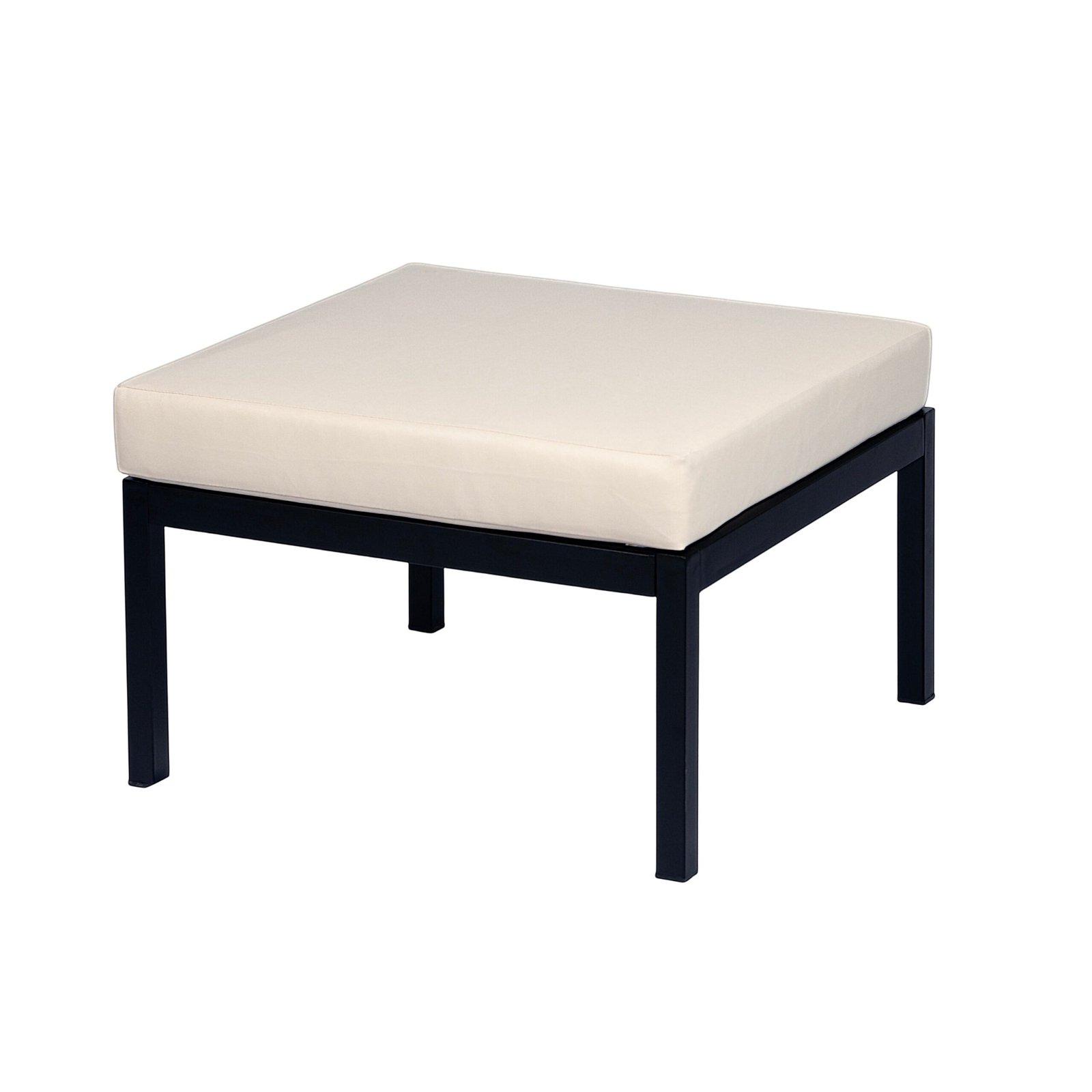 Acacia Wood & Metal Outdoor Sofa Set with High Back Cushions, Ottoman & Coffee Table by Leisure Zone - Image 6