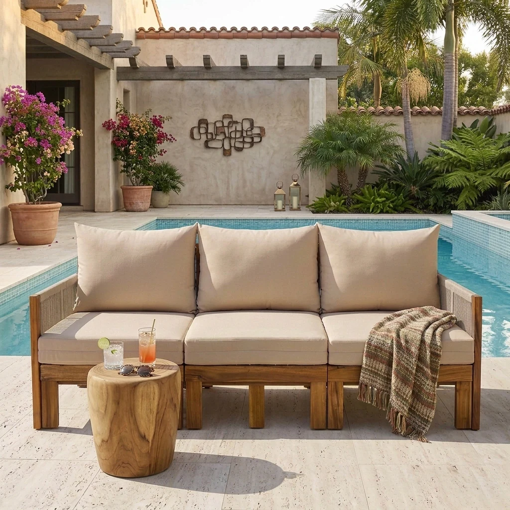 3-in-1 Outdoor Daybed & Patio Sofa with Pull-Out Sleeper by Leisure Zone - Image 13