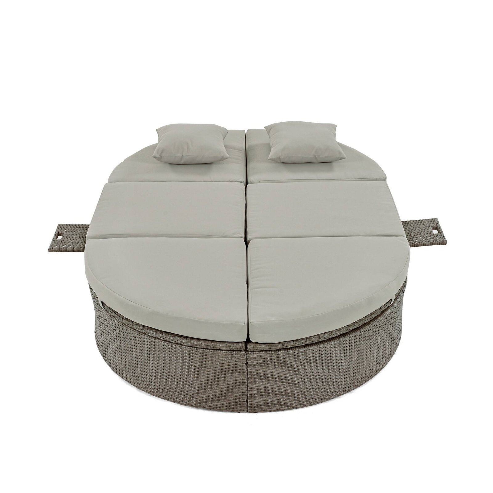 Outdoor Sun Bed Patio 2-Person Daybed with Cushions and Pillows by Leisure Zone - Image 14