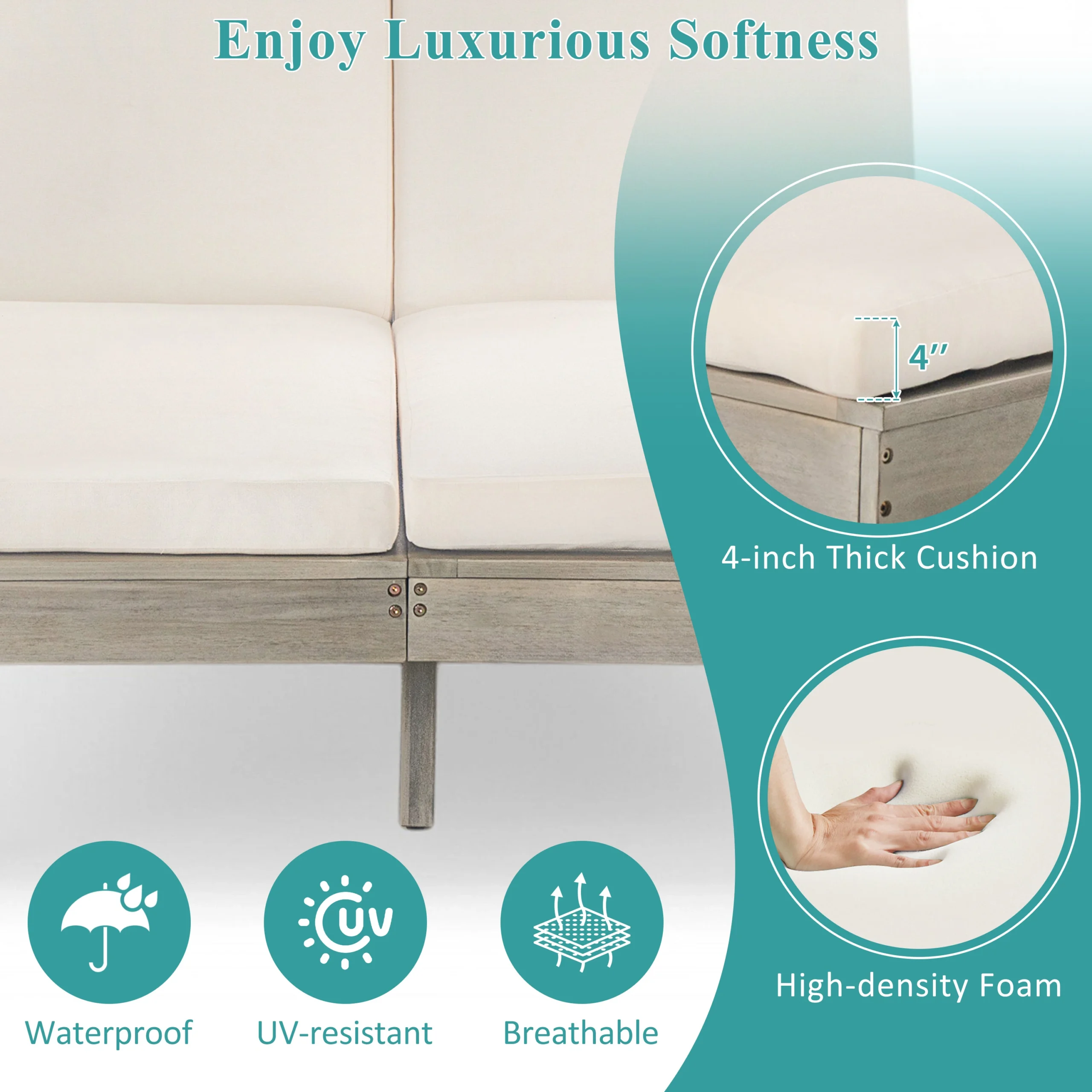 Elegant 5-Position Adjustable Double Chaise Lounge with Side Table by Leisure Zone - Image 19