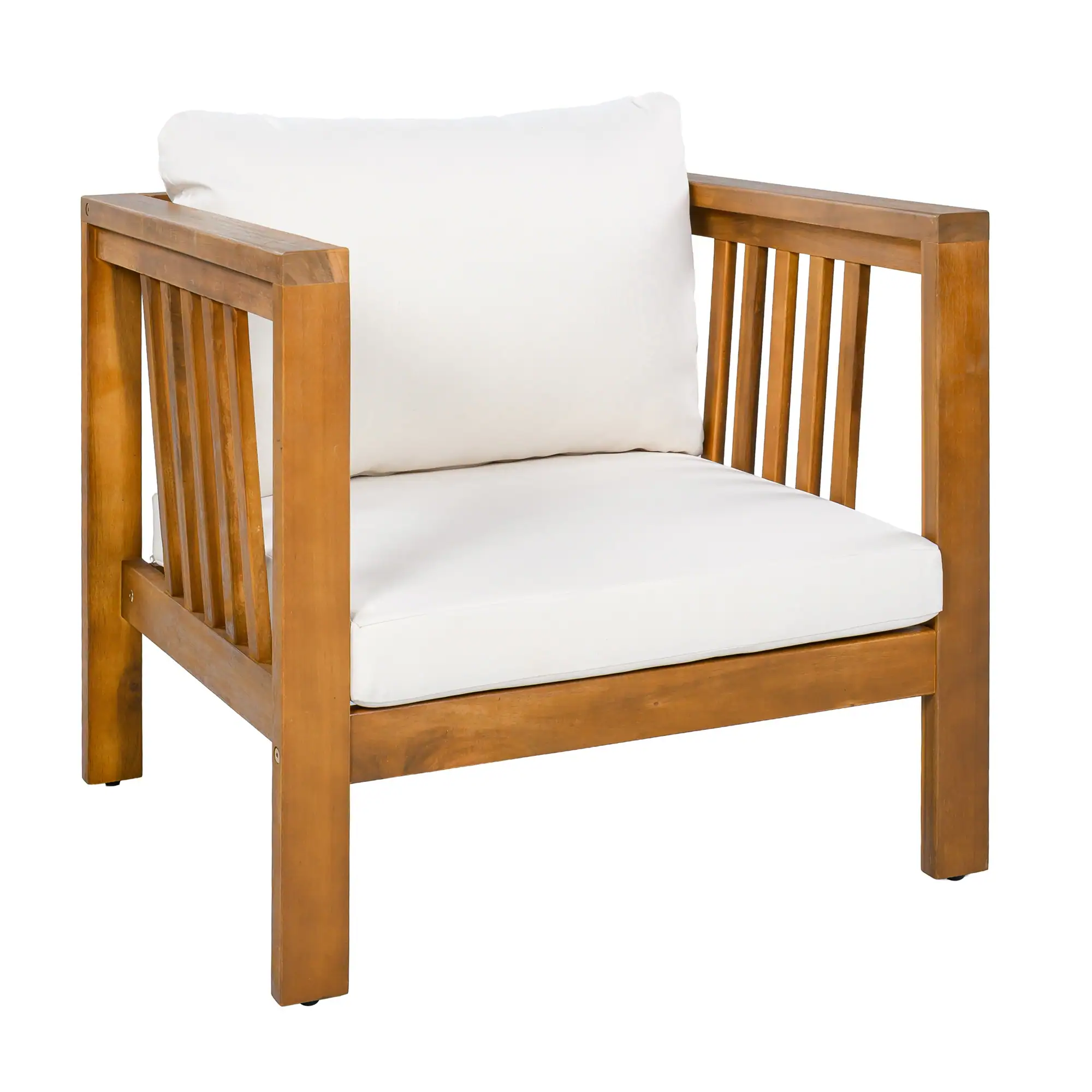 Outdoor Acacia Club Chair with Square Arms by Leisure Zone - Image 27