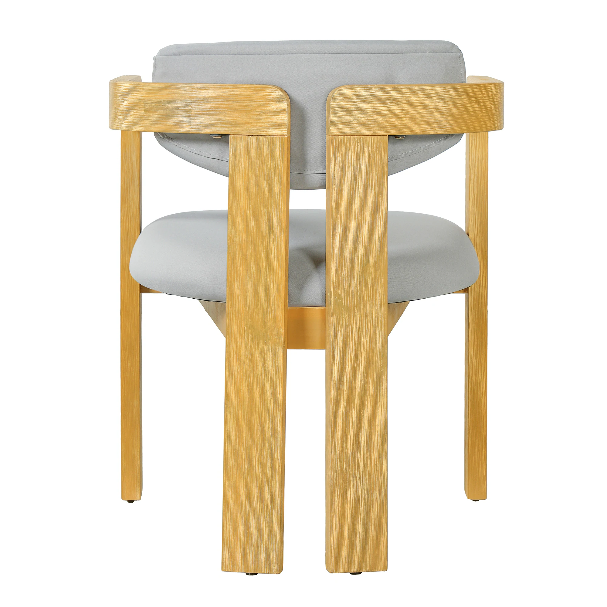 Set of 2 Outdoor Acacia Barrel Dining Chairs with Cushioned Wraparound Back by Leisure Zone - Image 16