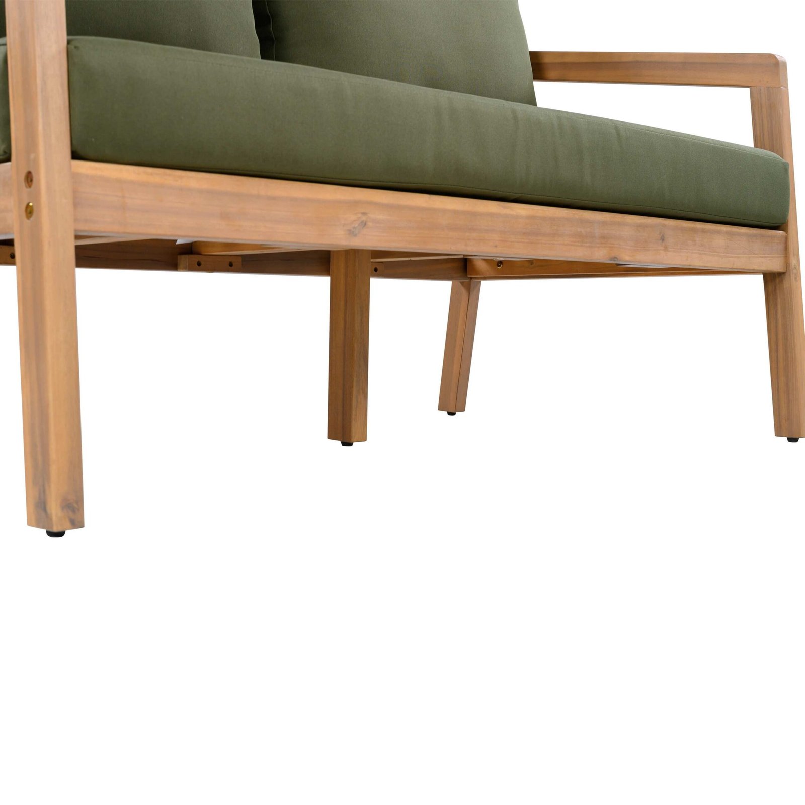 Acacia Wood Patio Loveseat Sofa with Thick Cushions by Leisure Zone - Image 21