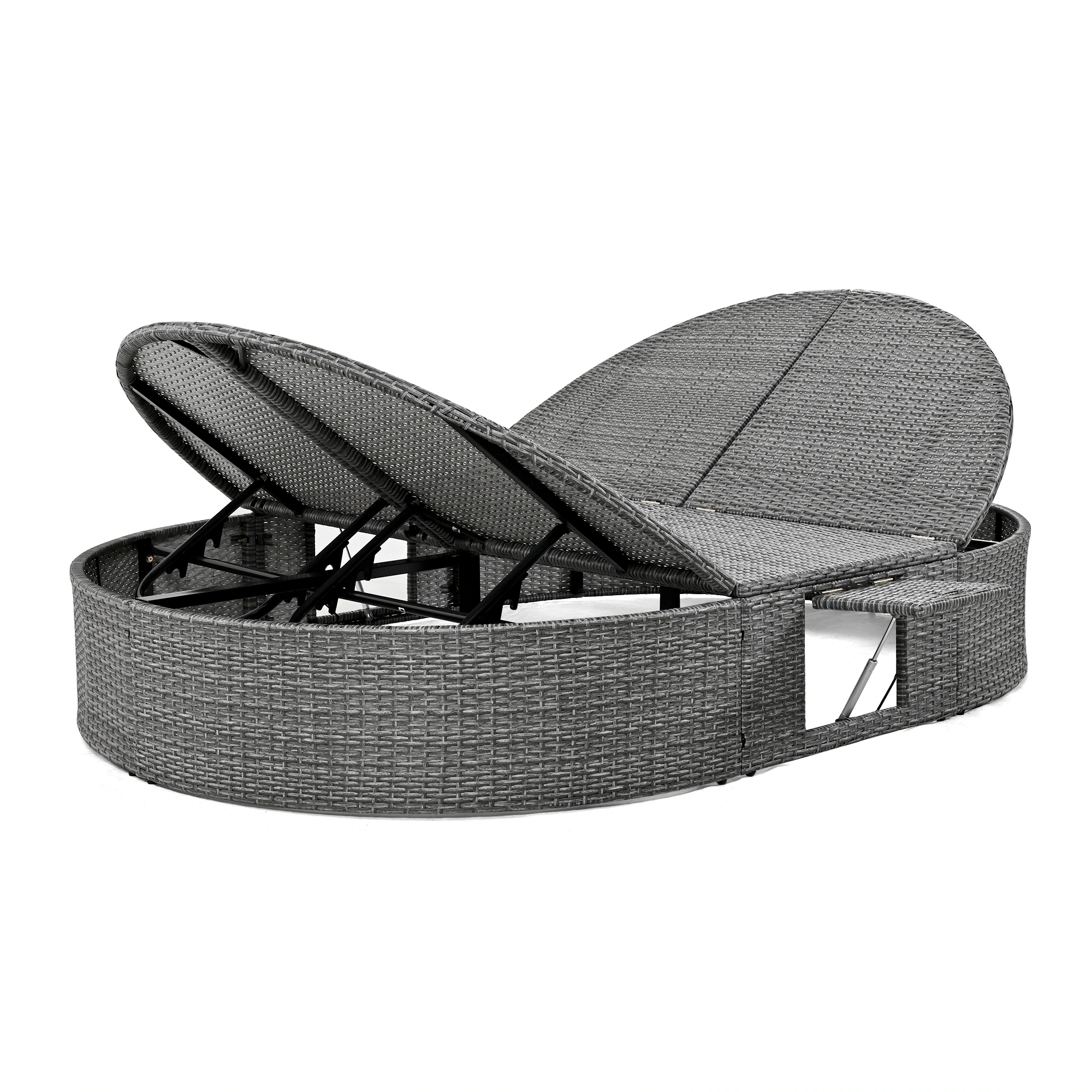 Outdoor Sun Bed Patio 2-Person Daybed with Cushions and Pillows by Leisure Zone - Image 5