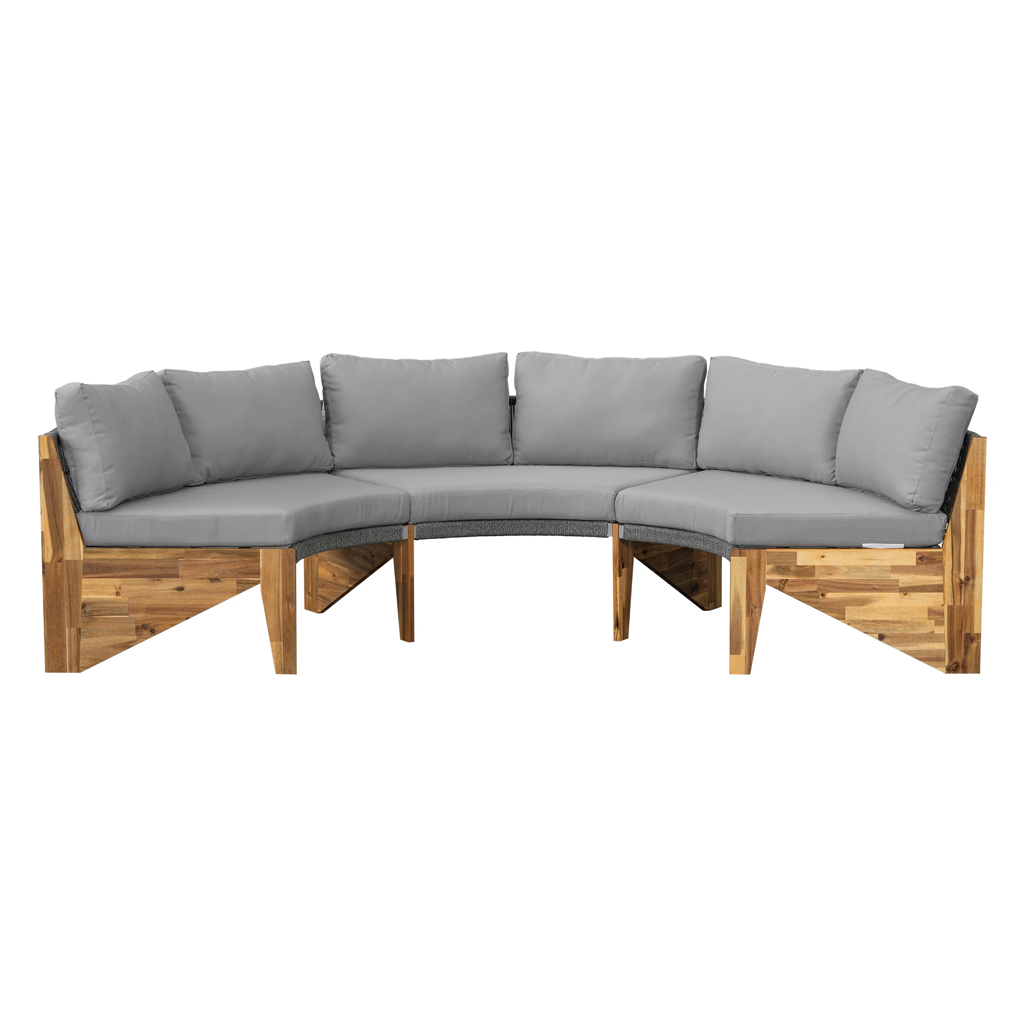 6-Person Outdoor Seating Group with Cushions and Coffee Table by Leisure Zone - Image 16
