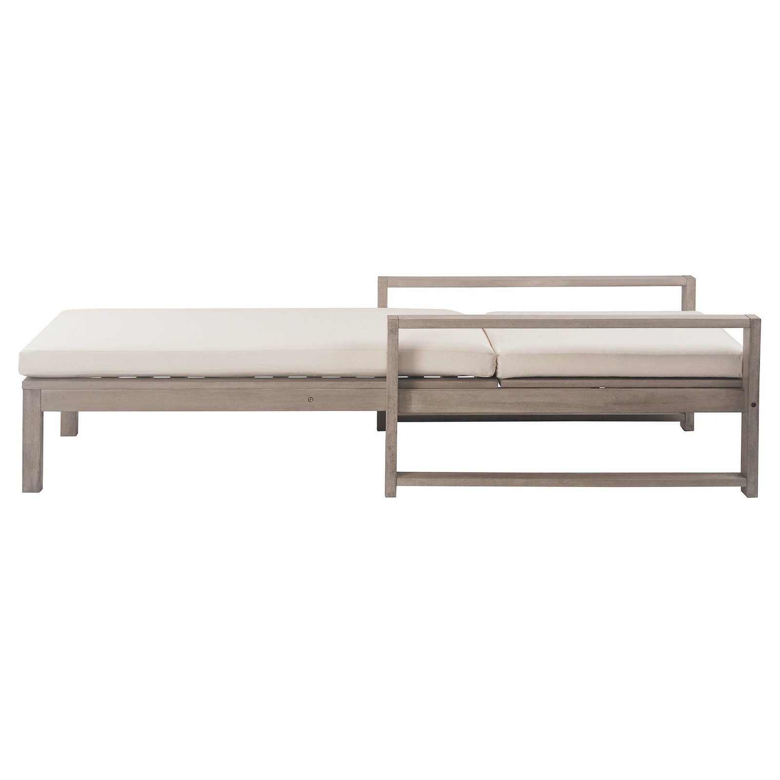 Acacia Wood 5-Position Outdoor Chaise Lounge Chairs Set of 2 by Leisure Zone - Image 14