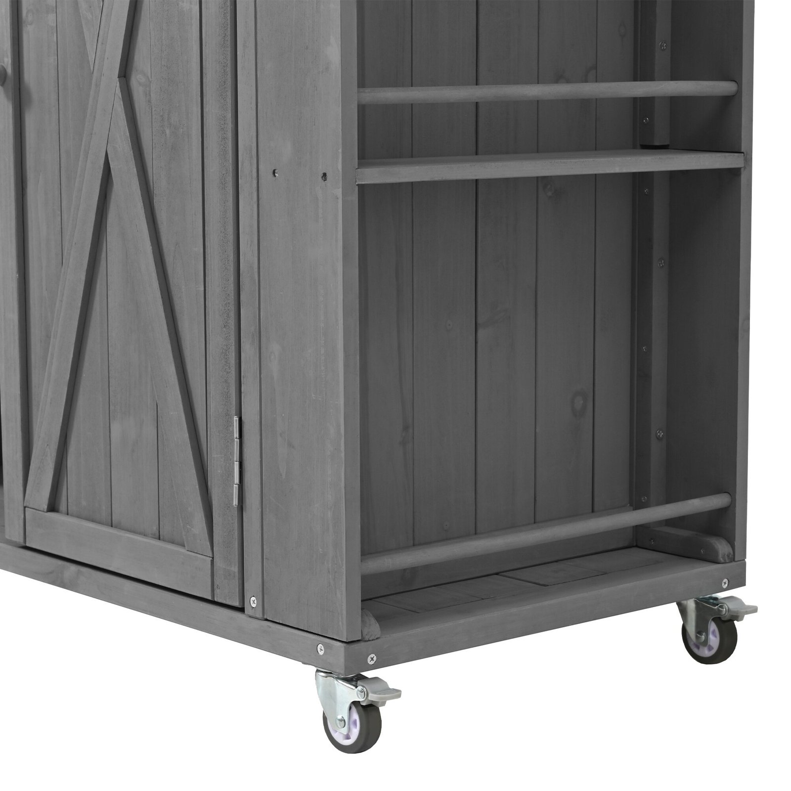 Outdoor Kitchen Island with Foldable Stainless Steel Countertop & Storage by Leisure Zone - Image 17