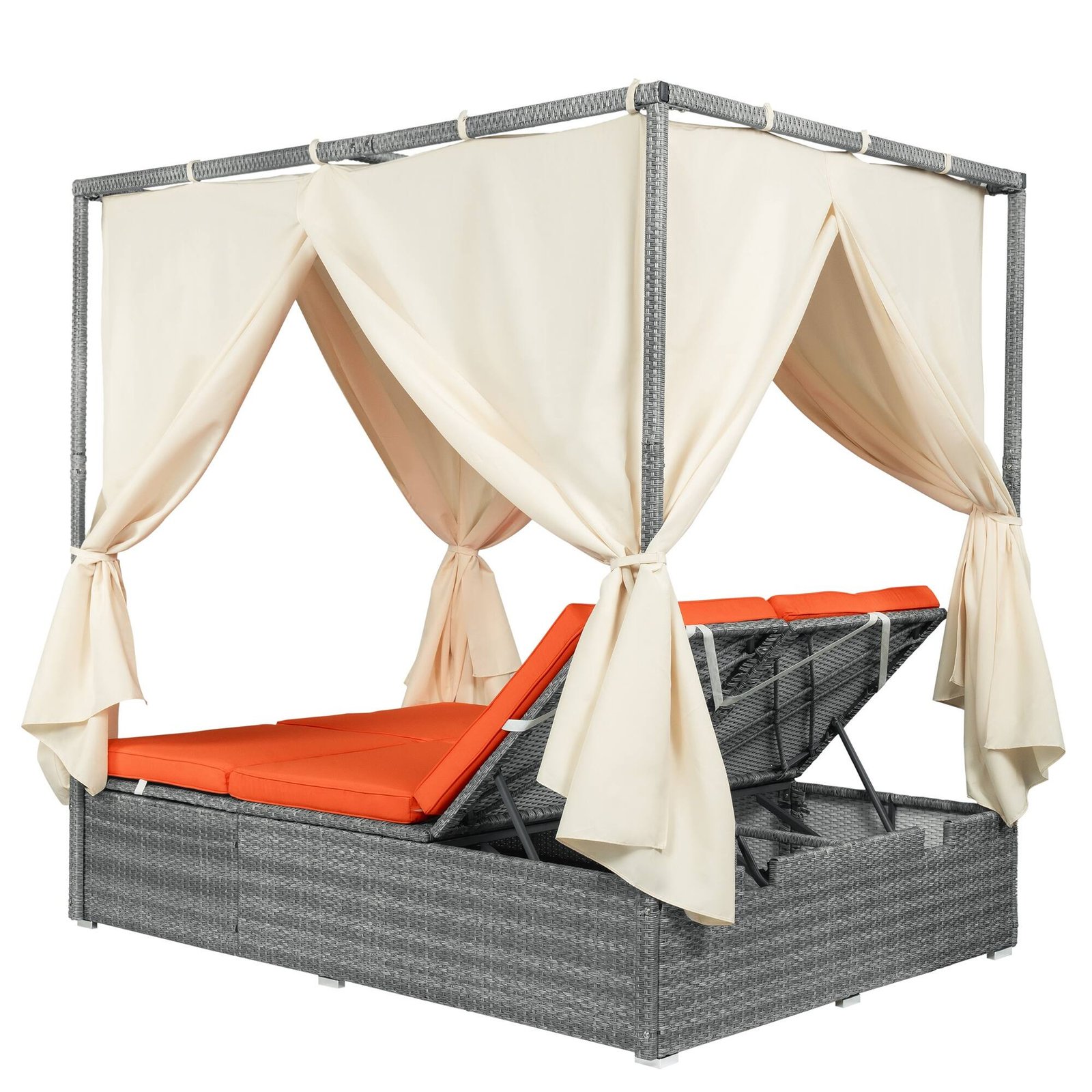 Adjustable Outdoor Sun Lounger with Canopy by Leisure Zone - Image 22
