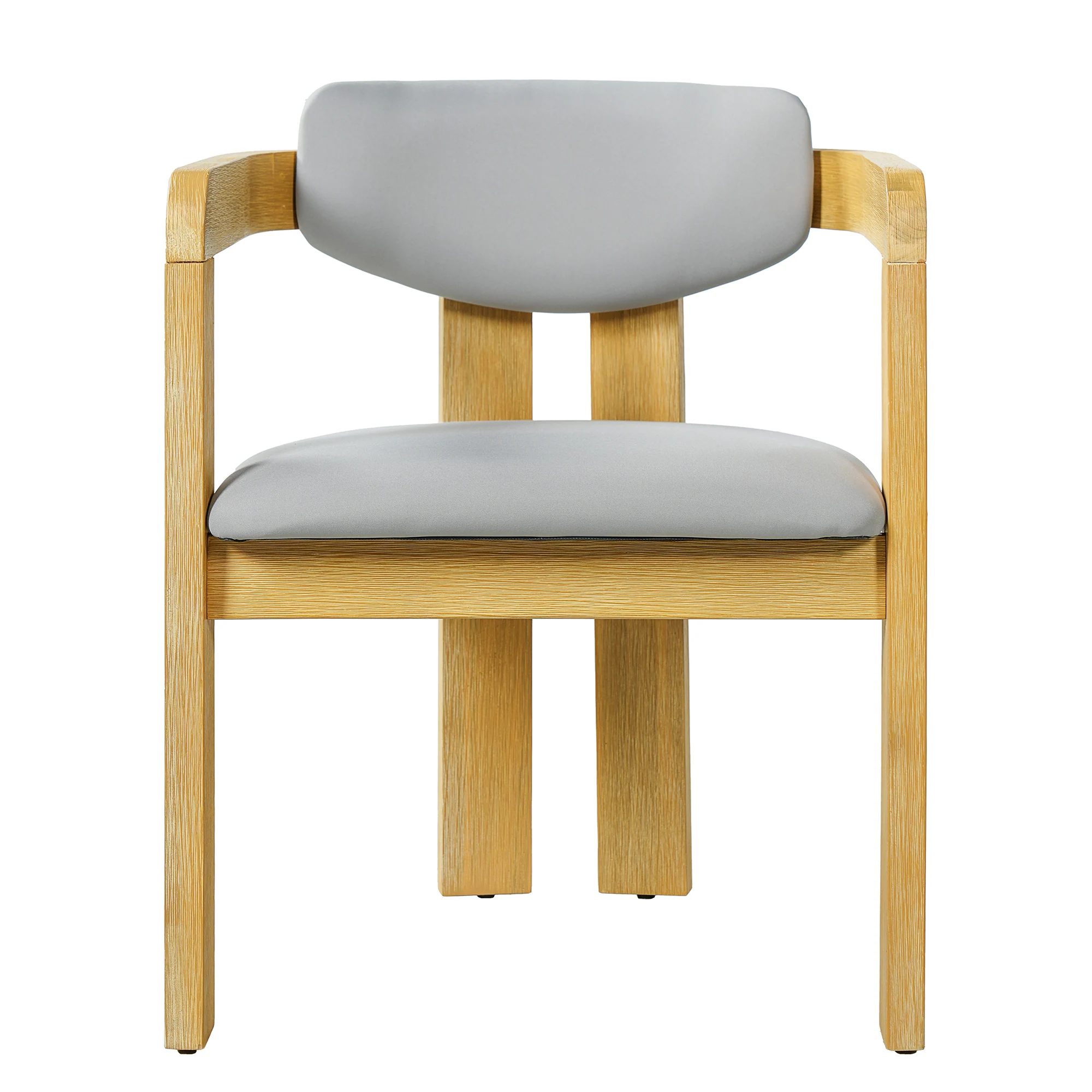Set of 2 Outdoor Acacia Barrel Dining Chairs with Cushioned Wraparound Back by Leisure Zone - Image 14