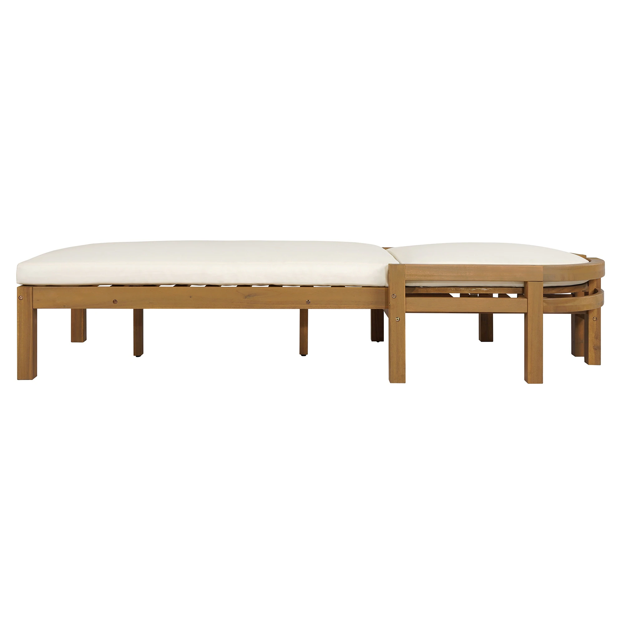 5-Position Adjustable Outdoor Chaise Lounge with Arched Backrest by Leisure Zone - Image 6