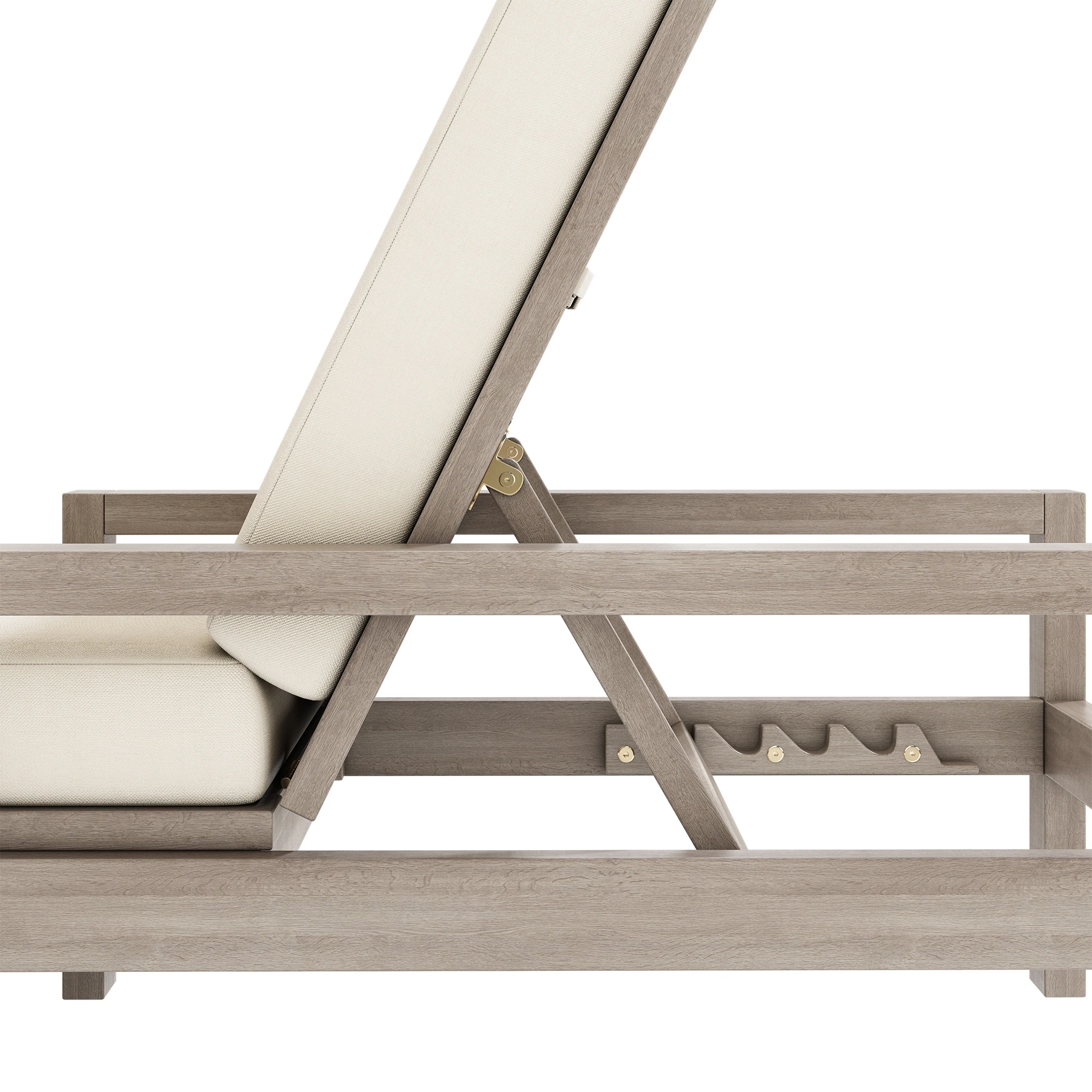 Acacia Wood 5-Position Outdoor Chaise Lounge Chairs Set of 2 by Leisure Zone - Image 21