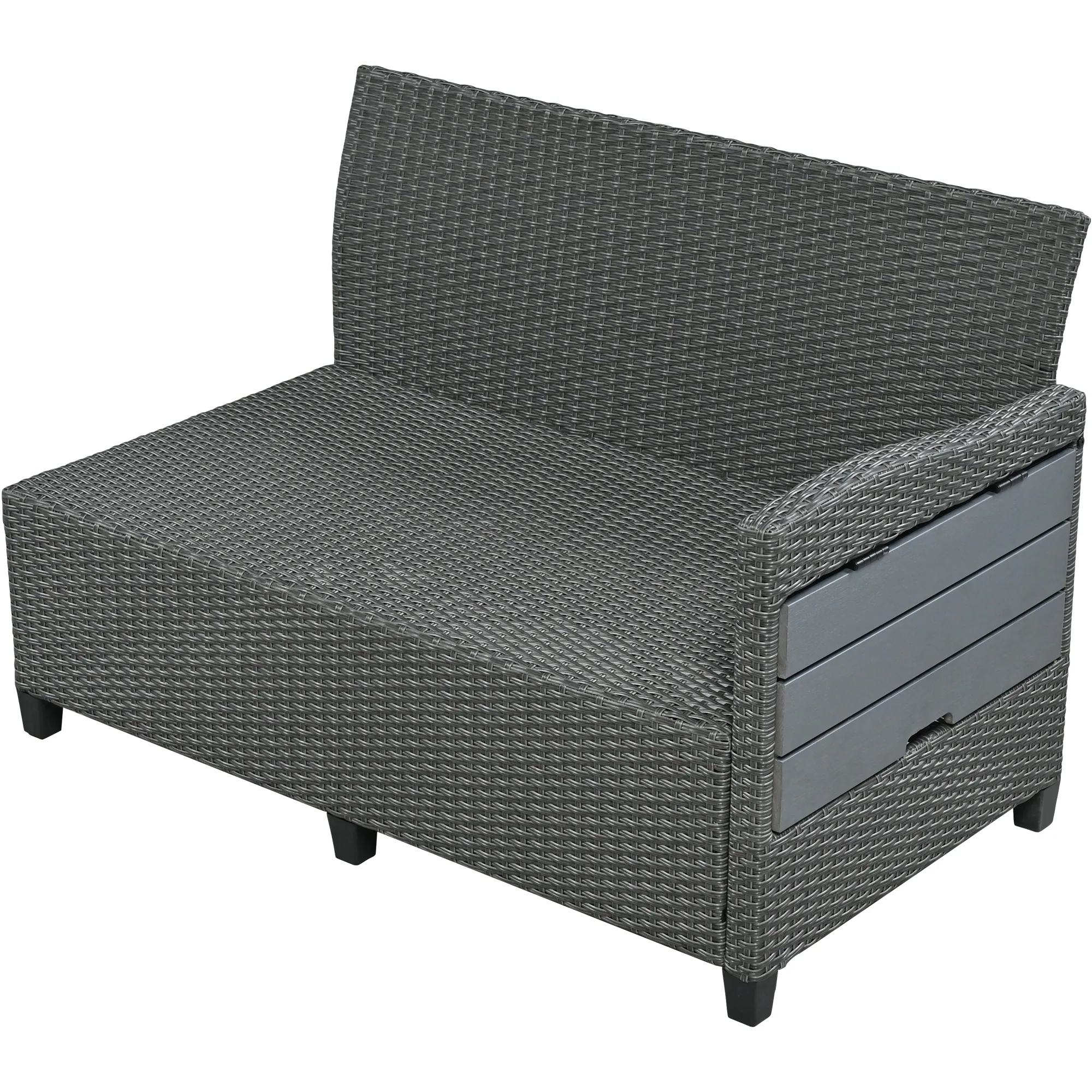 5-Piece L-Shaped Garden Furniture with Extendable Side Tables & Dining Table by Leisure Zone - Image 13
