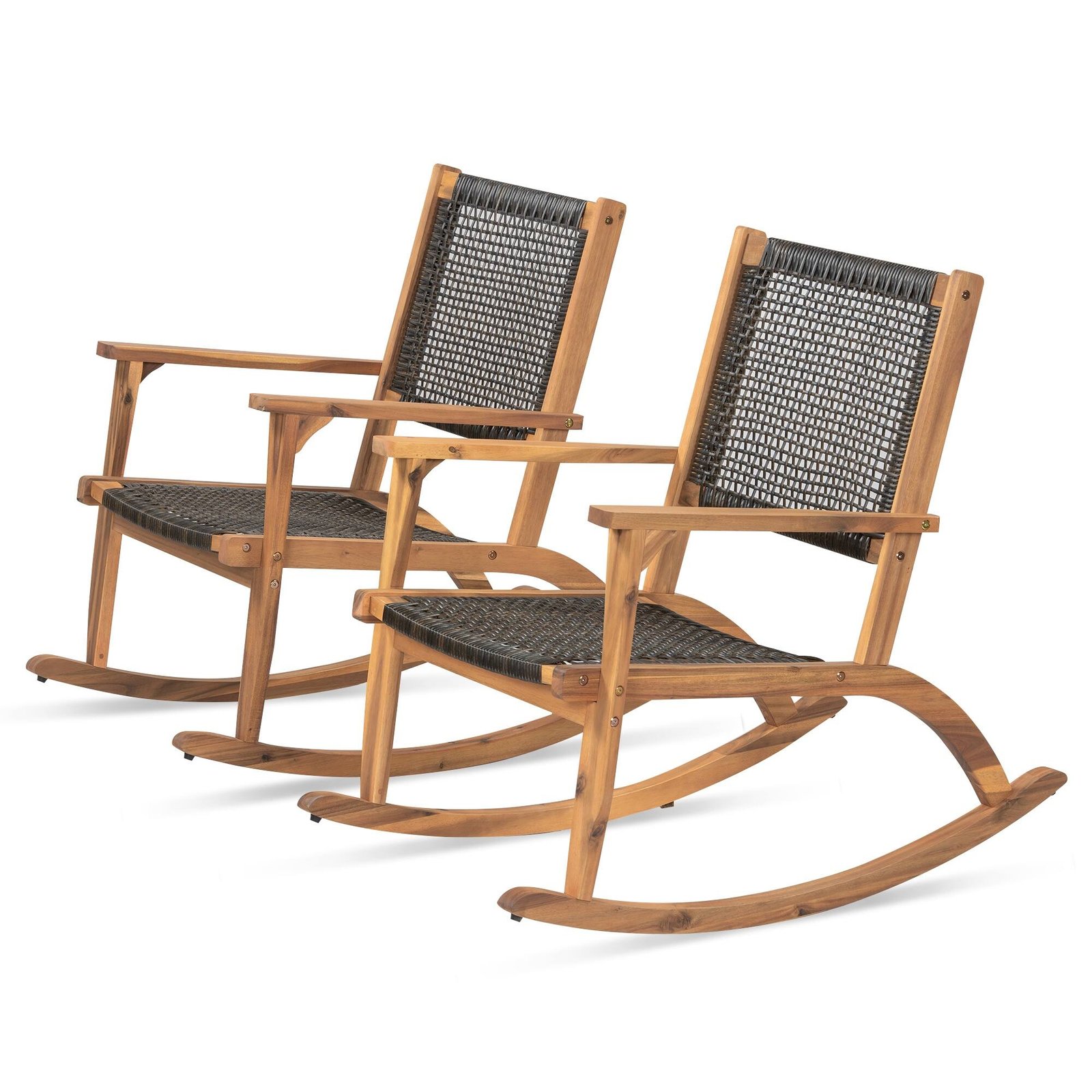 Comfortable Garden Porch Rocking Chairs(Set of 2) by Leisure Zone - Image 11