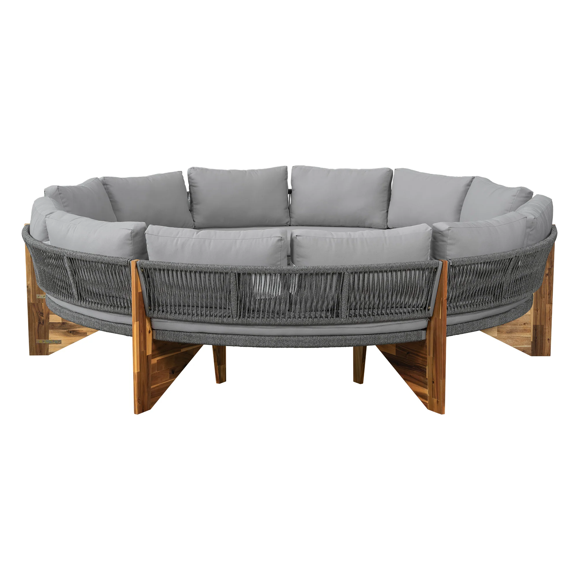 6-Person Outdoor Seating Group with Cushions and Coffee Table by Leisure Zone - Image 14