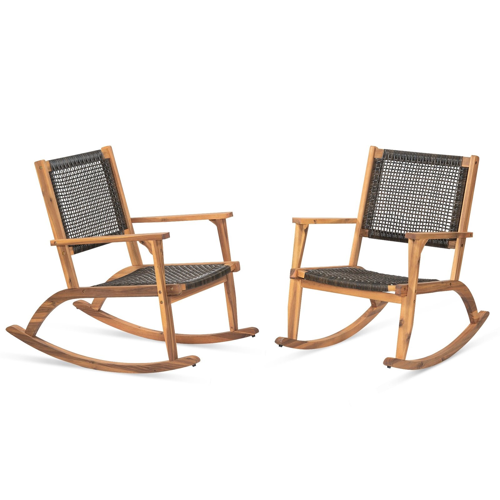 Comfortable Garden Porch Rocking Chairs(Set of 2) by Leisure Zone - Image 12