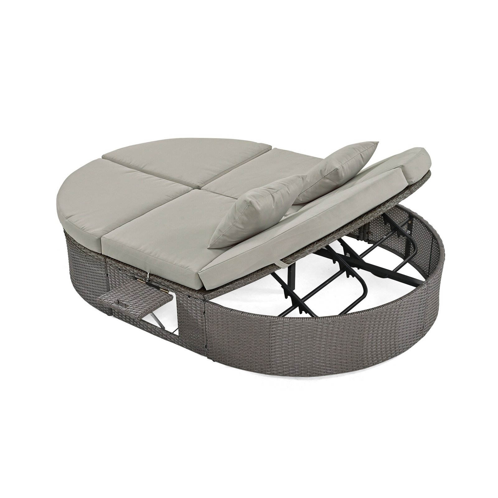 Outdoor Sun Bed Patio 2-Person Daybed with Cushions and Pillows by Leisure Zone - Image 13