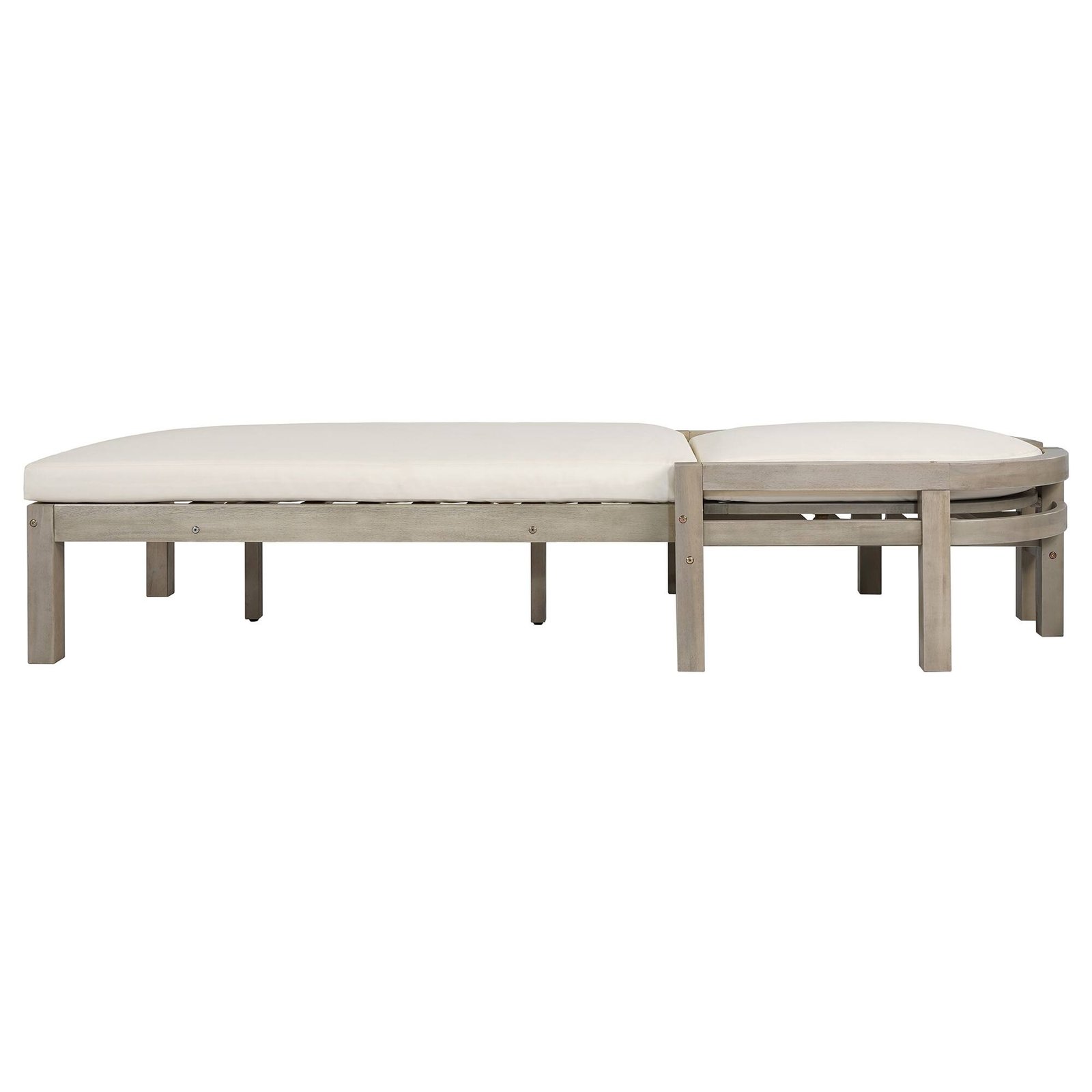 5-Position Adjustable Outdoor Chaise Lounge with Arched Backrest by Leisure Zone - Image 16