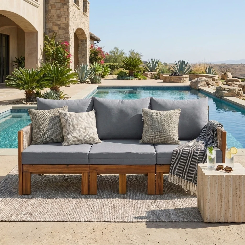 3-in-1 Outdoor Daybed & Patio Sofa with Pull-Out Sleeper by Leisure Zone - Image 23