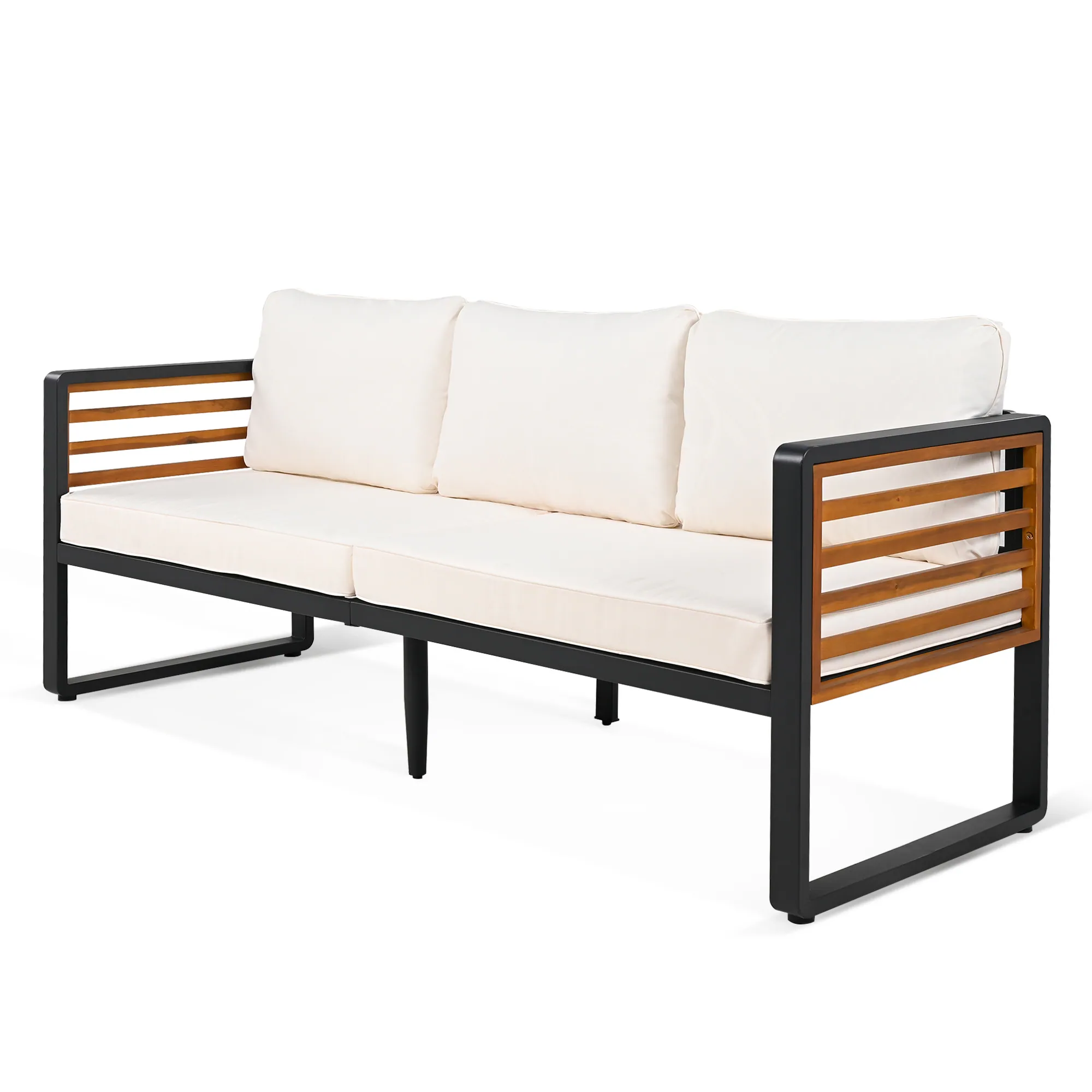 4-Piece Outdoor Conversation Set with Removable Cushions by Leisure Zone - Image 9