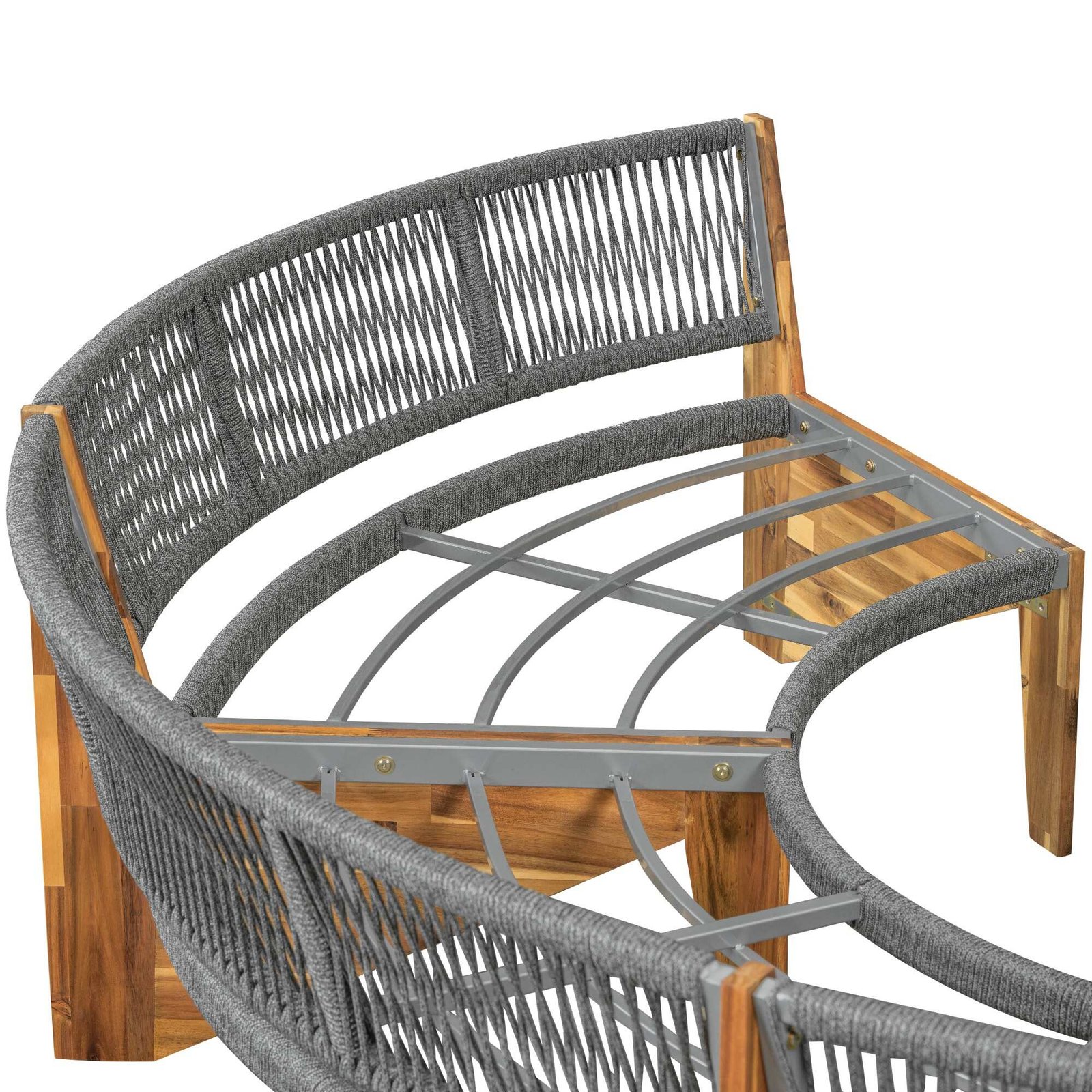 6-Person Outdoor Seating Group with Cushions and Coffee Table by Leisure Zone - Image 9