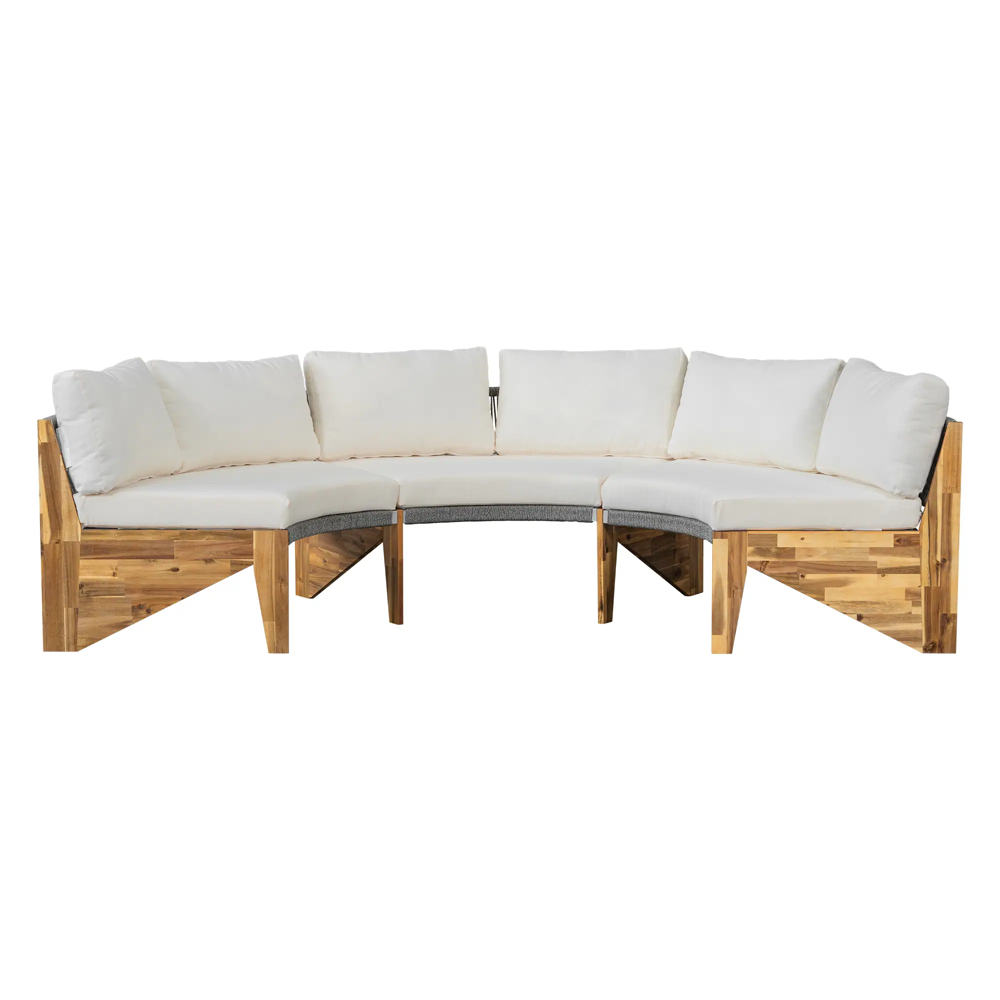 6-Person Outdoor Seating Group with Cushions and Coffee Table by Leisure Zone - Image 6
