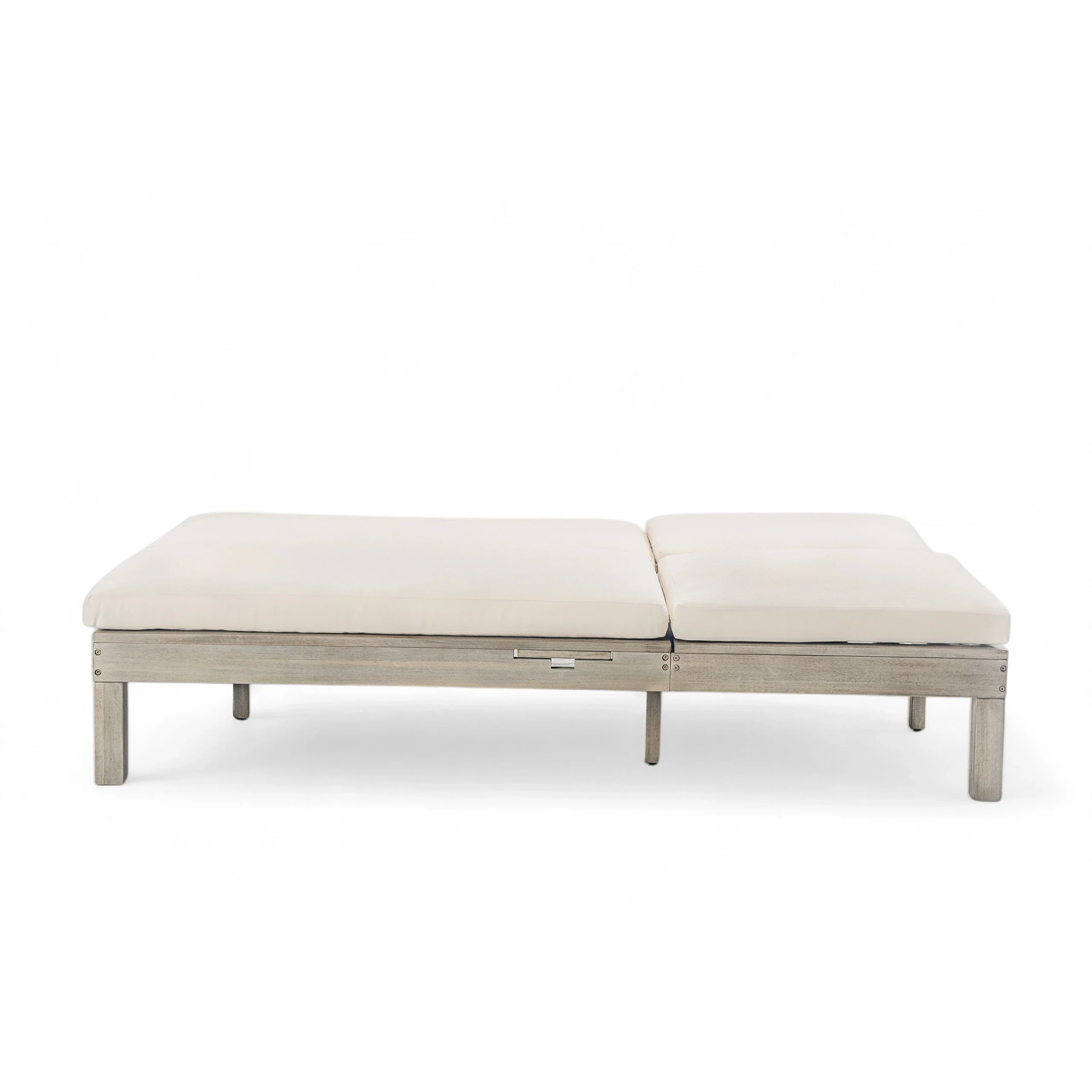 Elegant 5-Position Adjustable Double Chaise Lounge with Side Table by Leisure Zone - Image 14