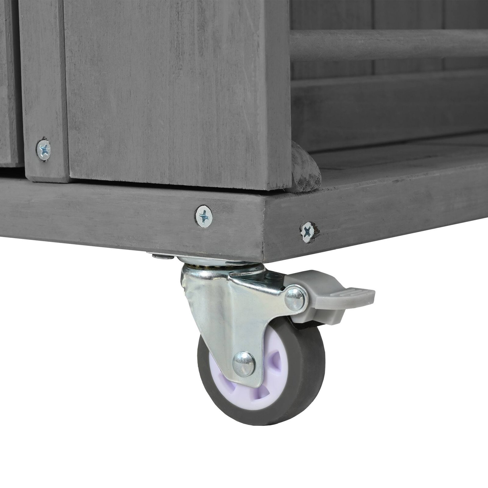 Outdoor Kitchen Island with Foldable Stainless Steel Countertop & Storage by Leisure Zone - Image 19