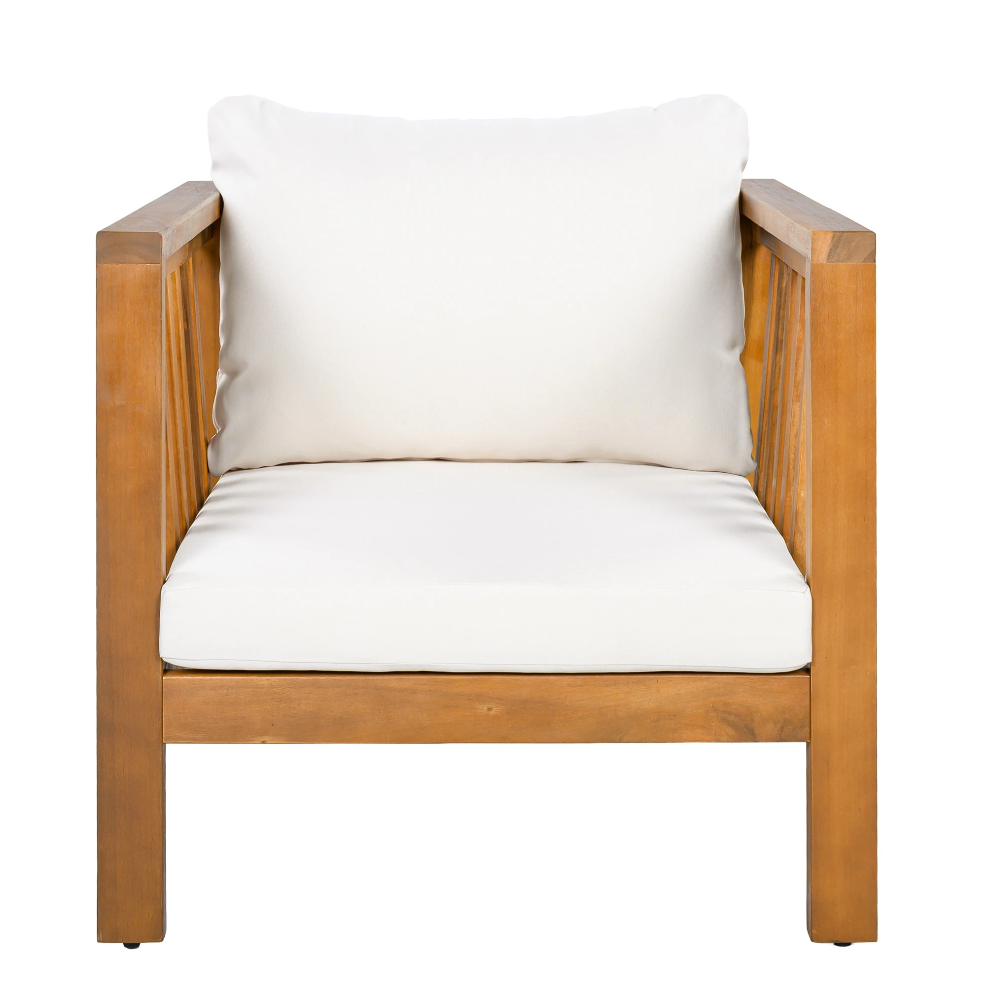 Outdoor Acacia Club Chair with Square Arms by Leisure Zone - Image 28