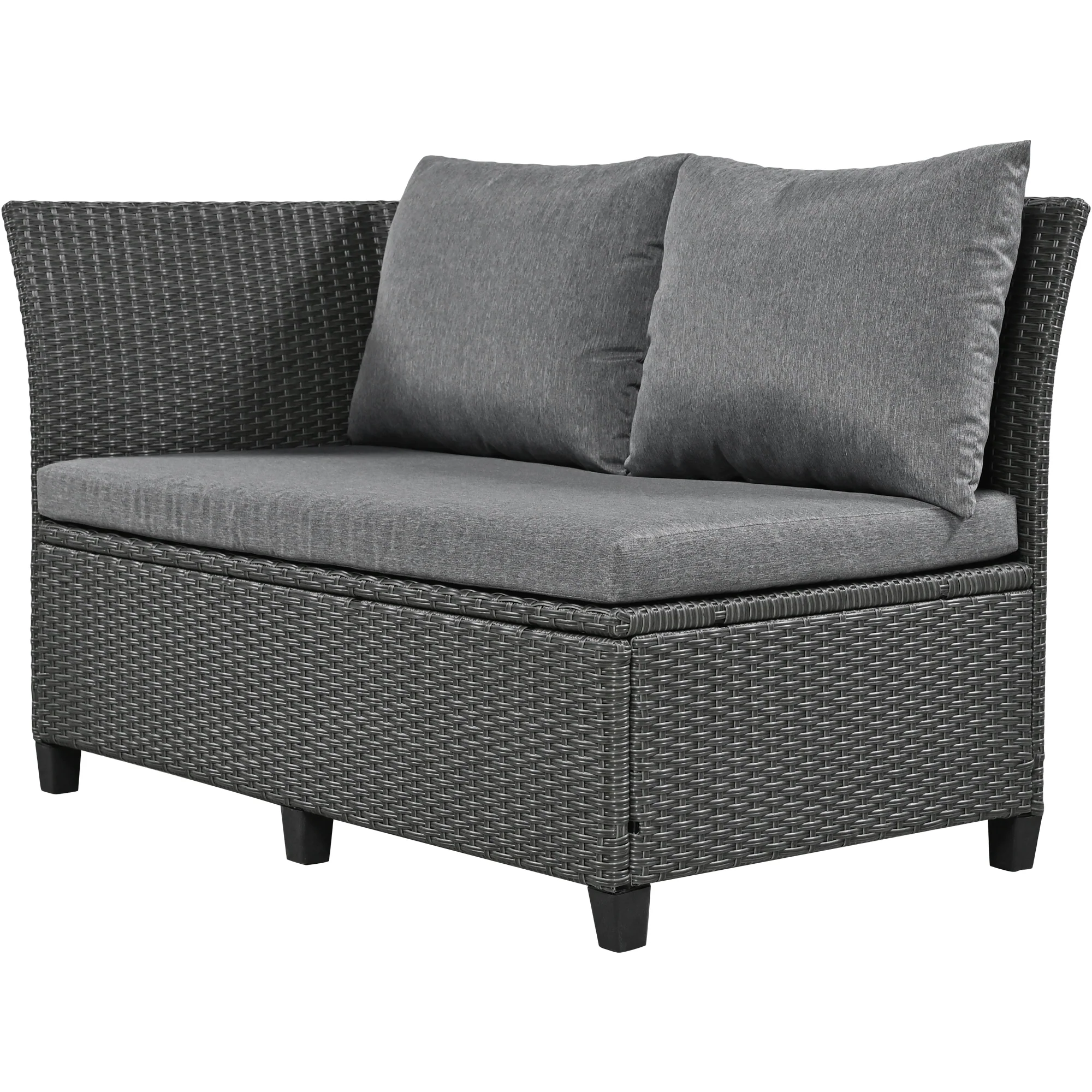 5-Piece L-Shaped Garden Furniture with Extendable Side Tables & Dining Table by Leisure Zone - Image 14