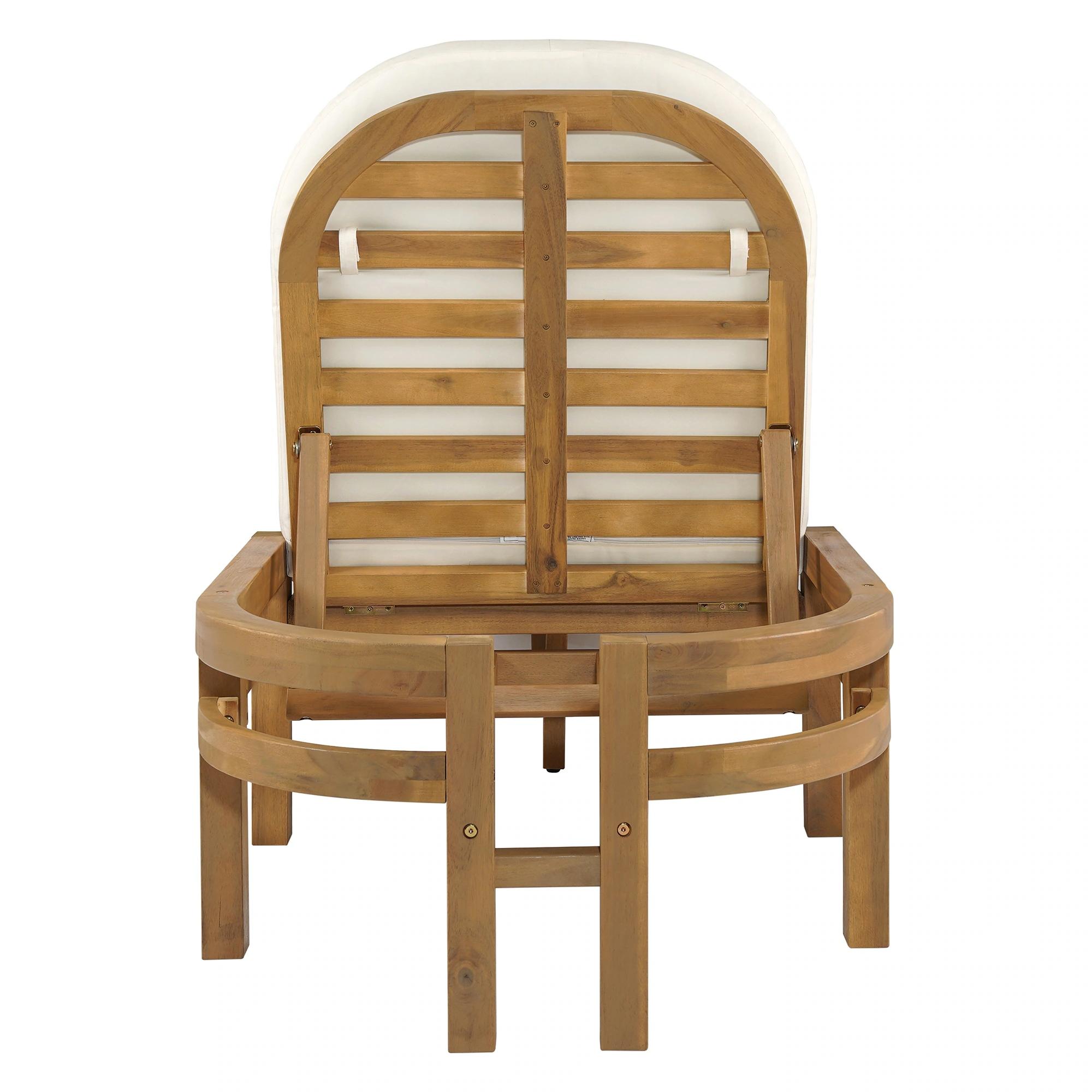 5-Position Adjustable Outdoor Chaise Lounge with Arched Backrest by Leisure Zone - Image 26