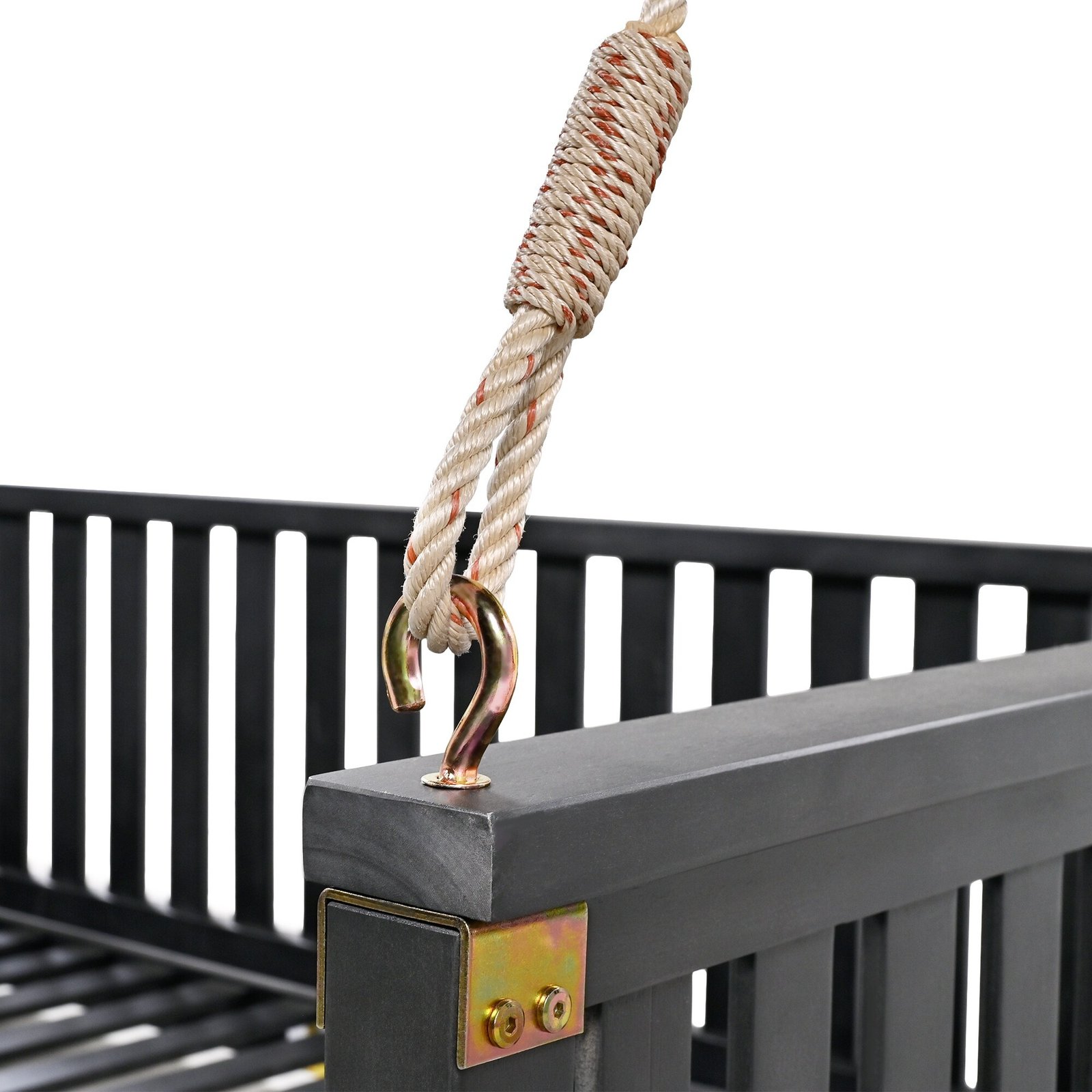 Minimalist Twin Size Garden Swing Bed by Leisure Zone - Image 15