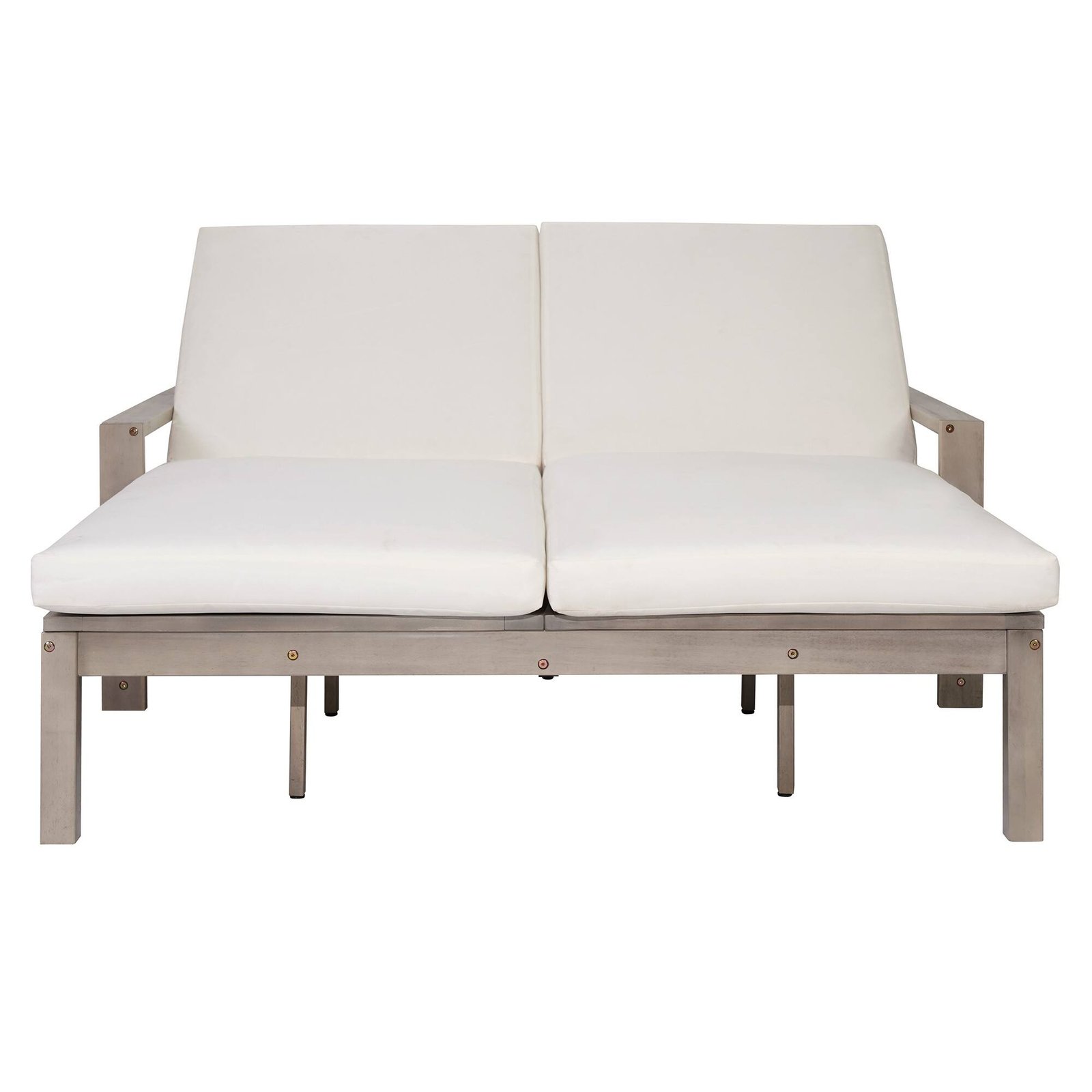 Outdoor Double Chaise Lounge Chair with Dual 5-Position Backrests by Leisure Zone - Image 18