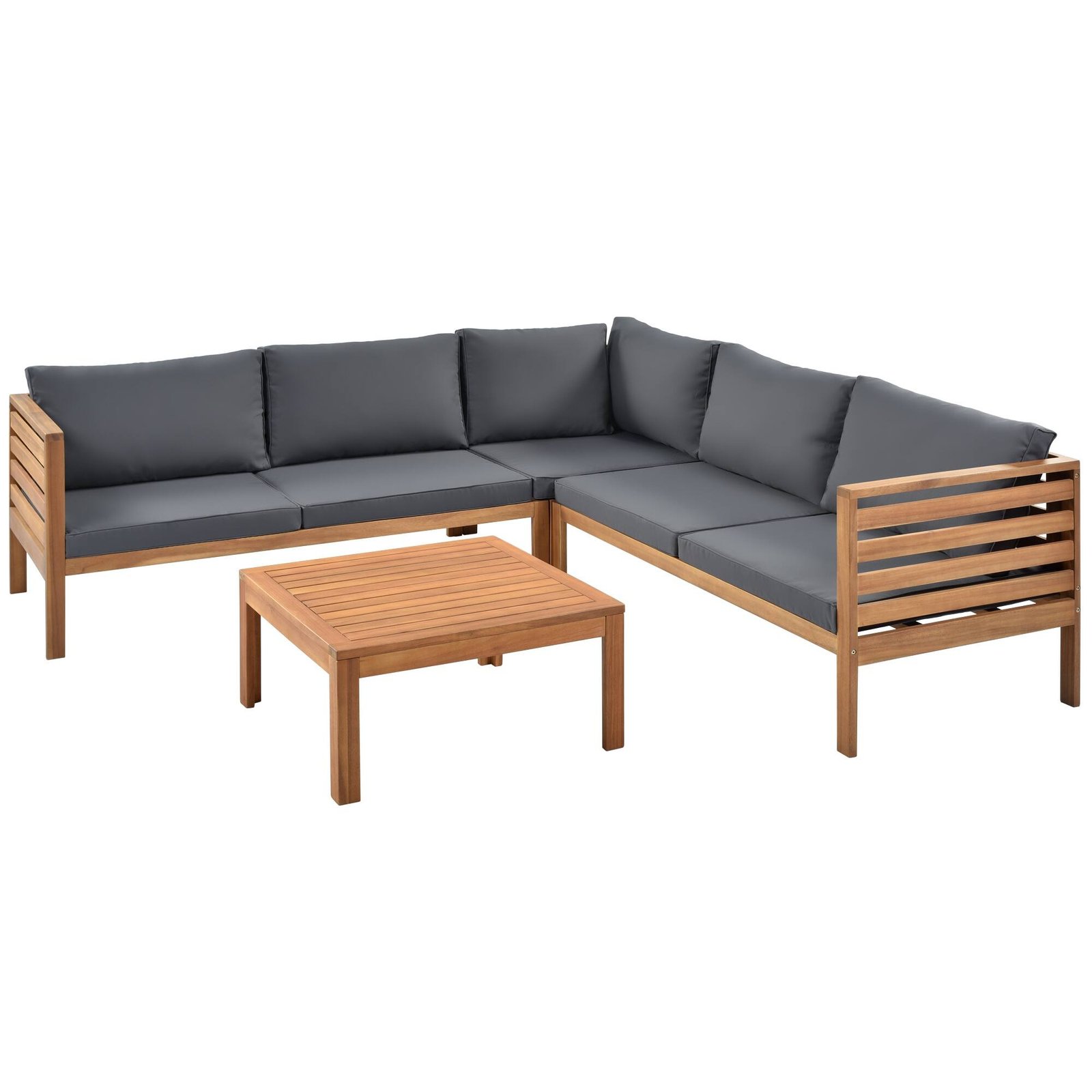 Acacia L-Shape Outdoor Conversation Set by Leisure Zone - Image 14