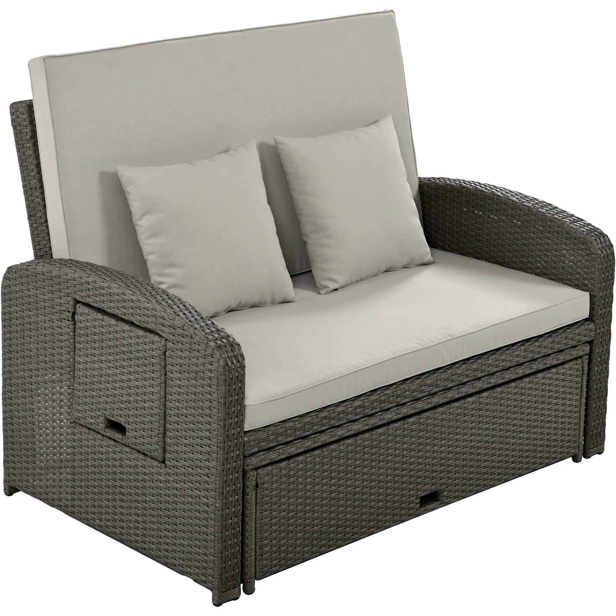 2-Person Reclining Daybed with Adjustable Back & Cushions by Leisure Zone - Image 12