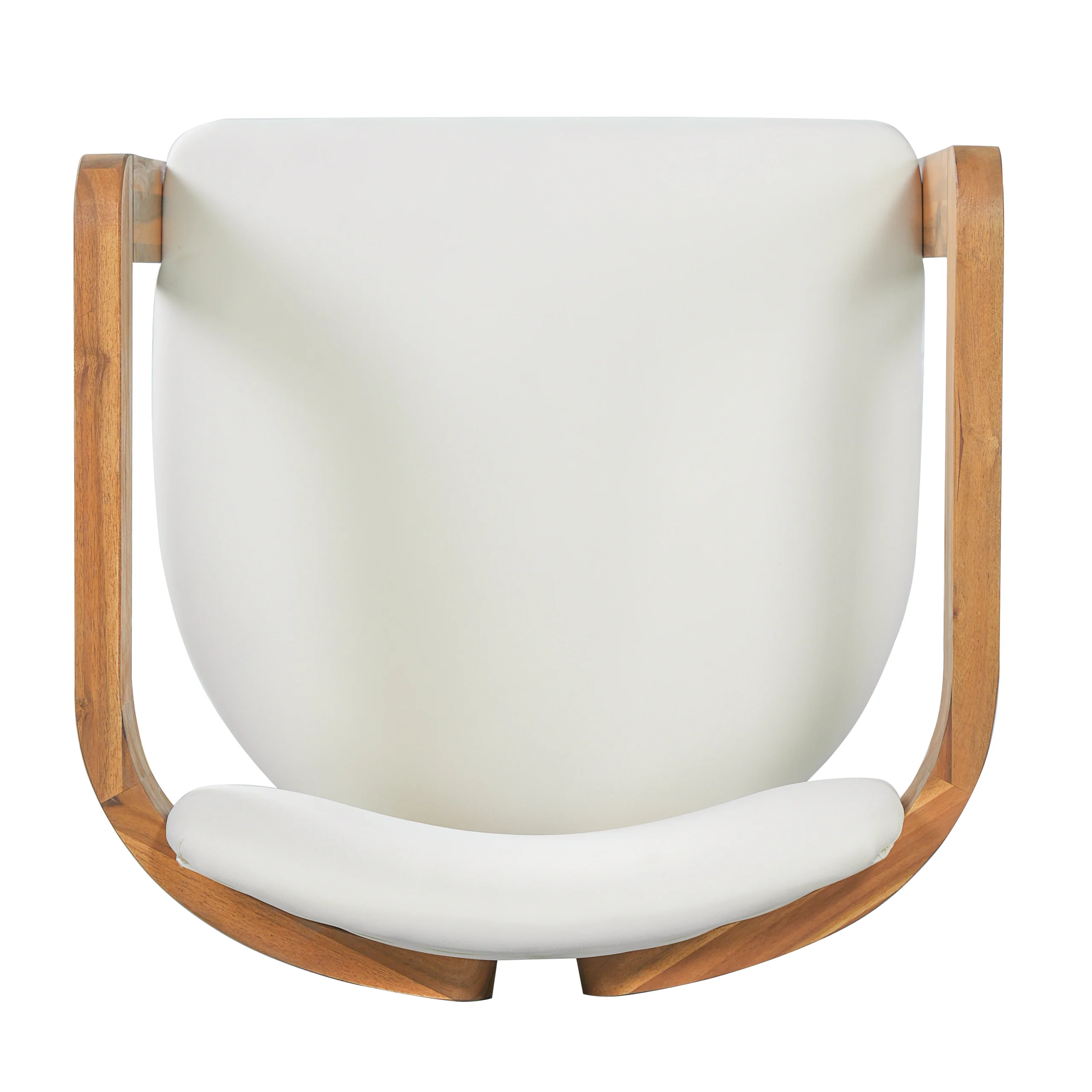Set of 2 Outdoor Acacia Barrel Dining Chairs with Cushioned Wraparound Back by Leisure Zone - Image 8