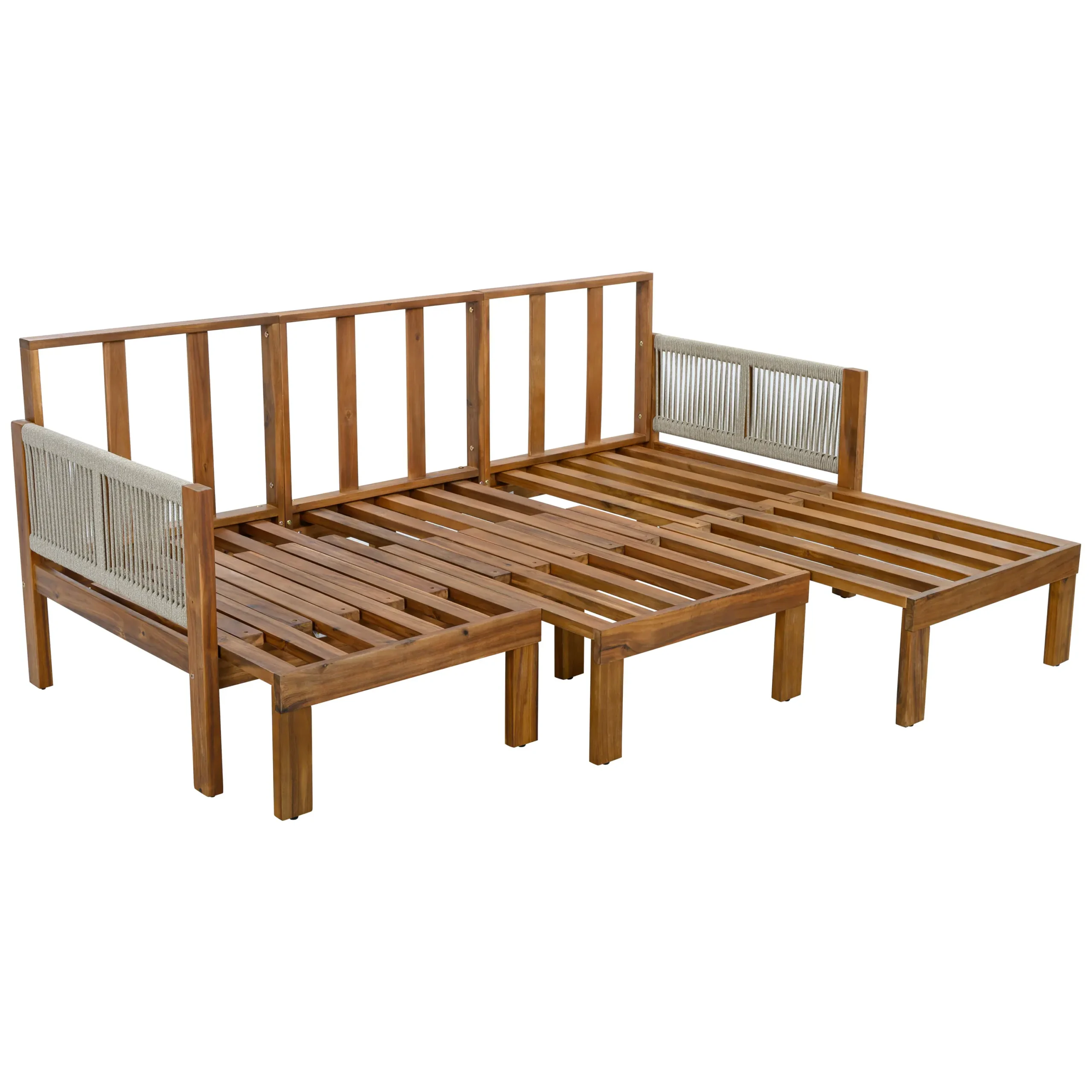 3-in-1 Outdoor Daybed & Patio Sofa with Pull-Out Sleeper by Leisure Zone - Image 6