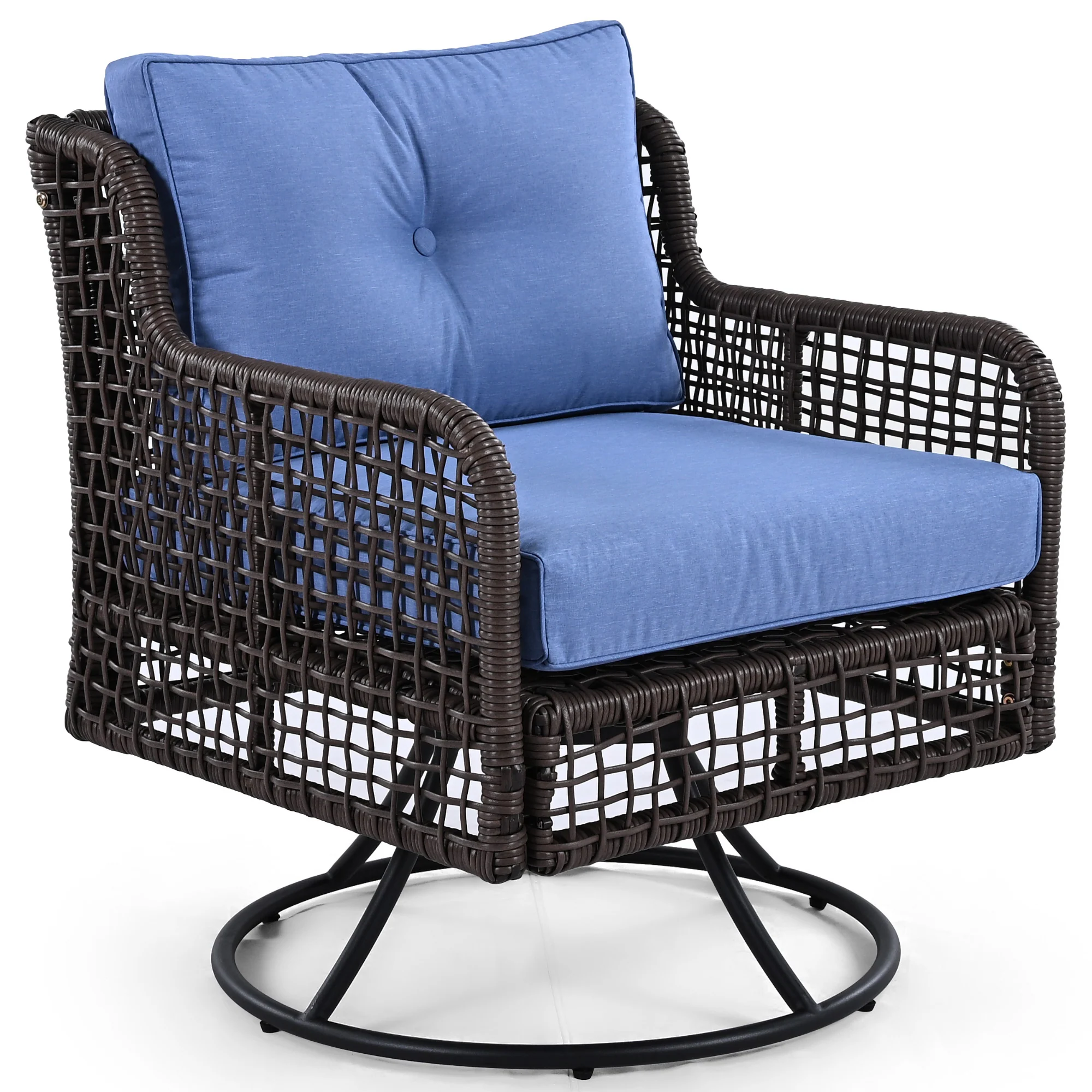 Leisure Zone 4-Piece Outdoor Patio Set with 360° Swivel Lounge Chairs - Image 19