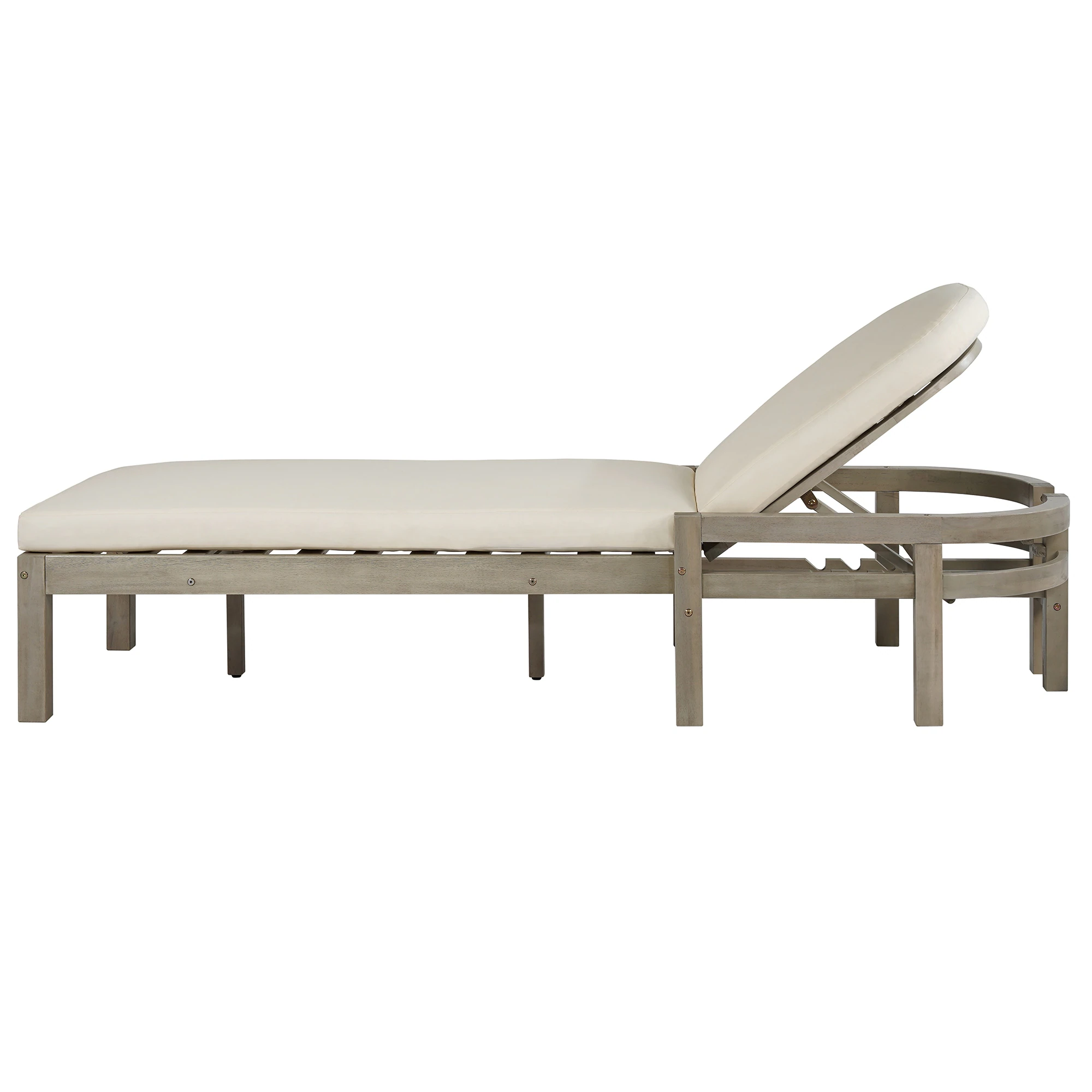 5-Position Adjustable Outdoor Chaise Lounge with Arched Backrest by Leisure Zone - Image 15