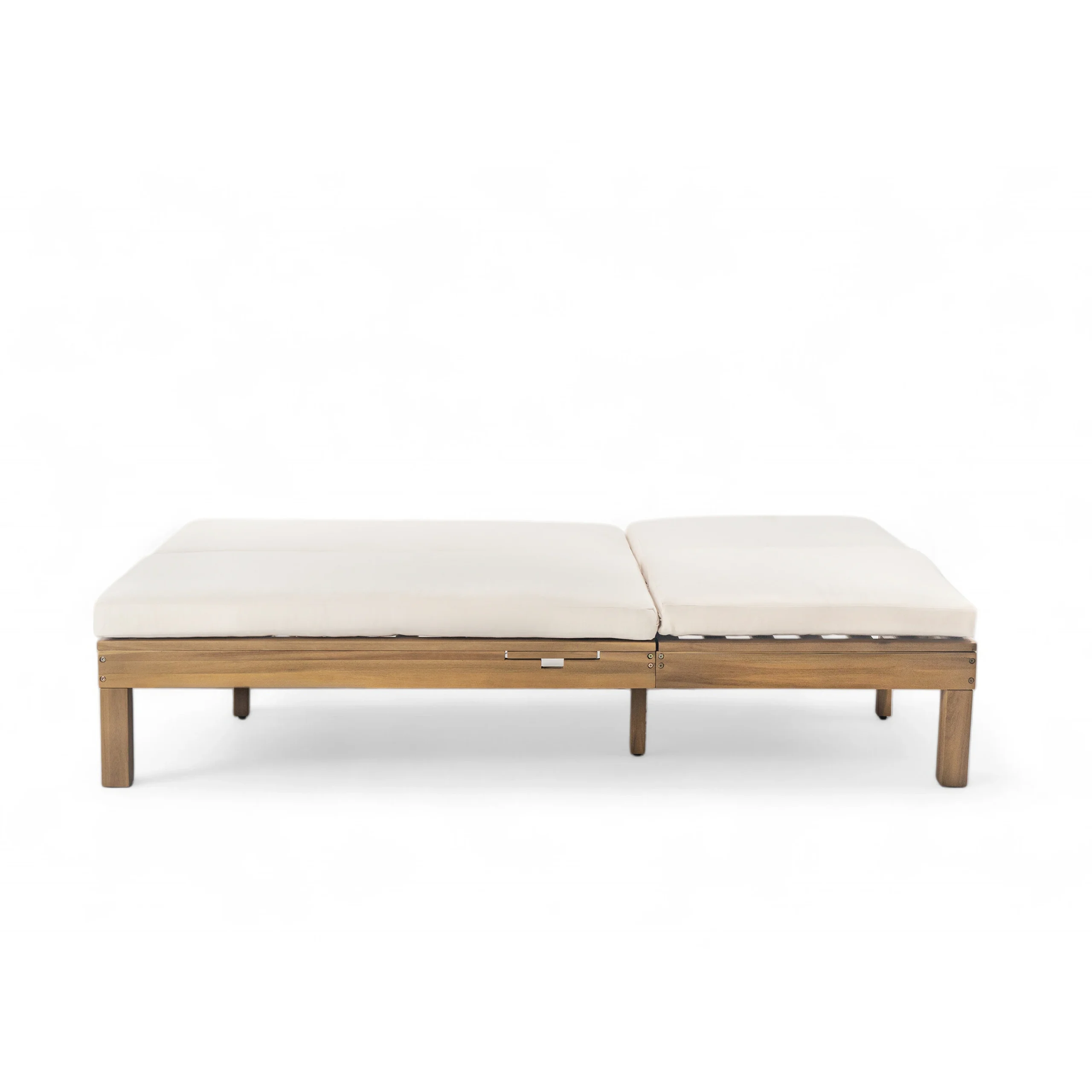 Elegant 5-Position Adjustable Double Chaise Lounge with Side Table by Leisure Zone - Image 6