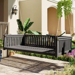 Minimalist Twin Size Garden Swing Bed by Leisure Zone