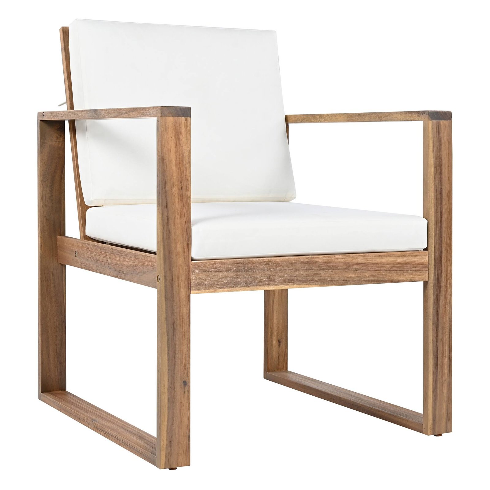 Acacia Wood Patio Table & Chairs with Cushions by Leisure Zone - Image 8