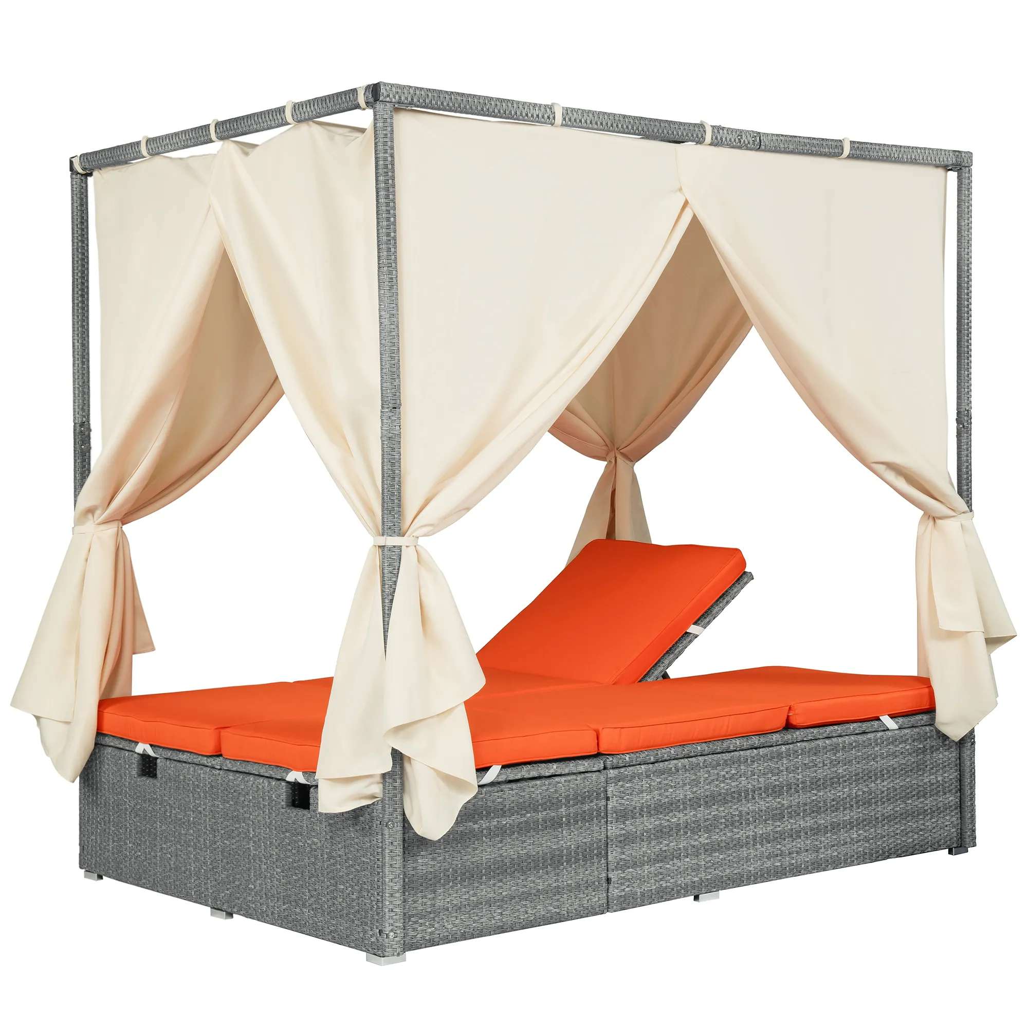 Adjustable Outdoor Sun Lounger with Canopy by Leisure Zone - Image 26