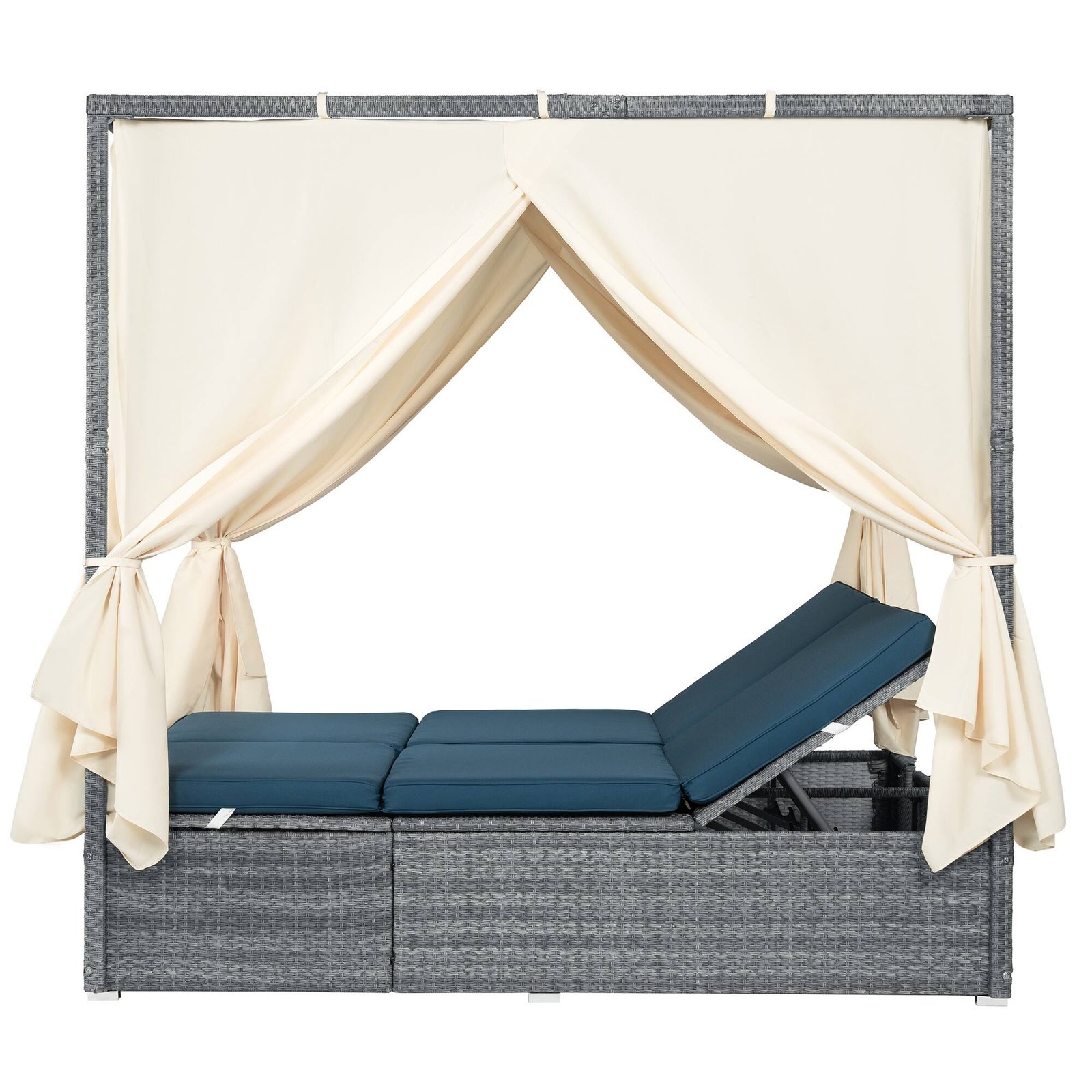 Adjustable Outdoor Sun Lounger with Canopy by Leisure Zone - Image 15