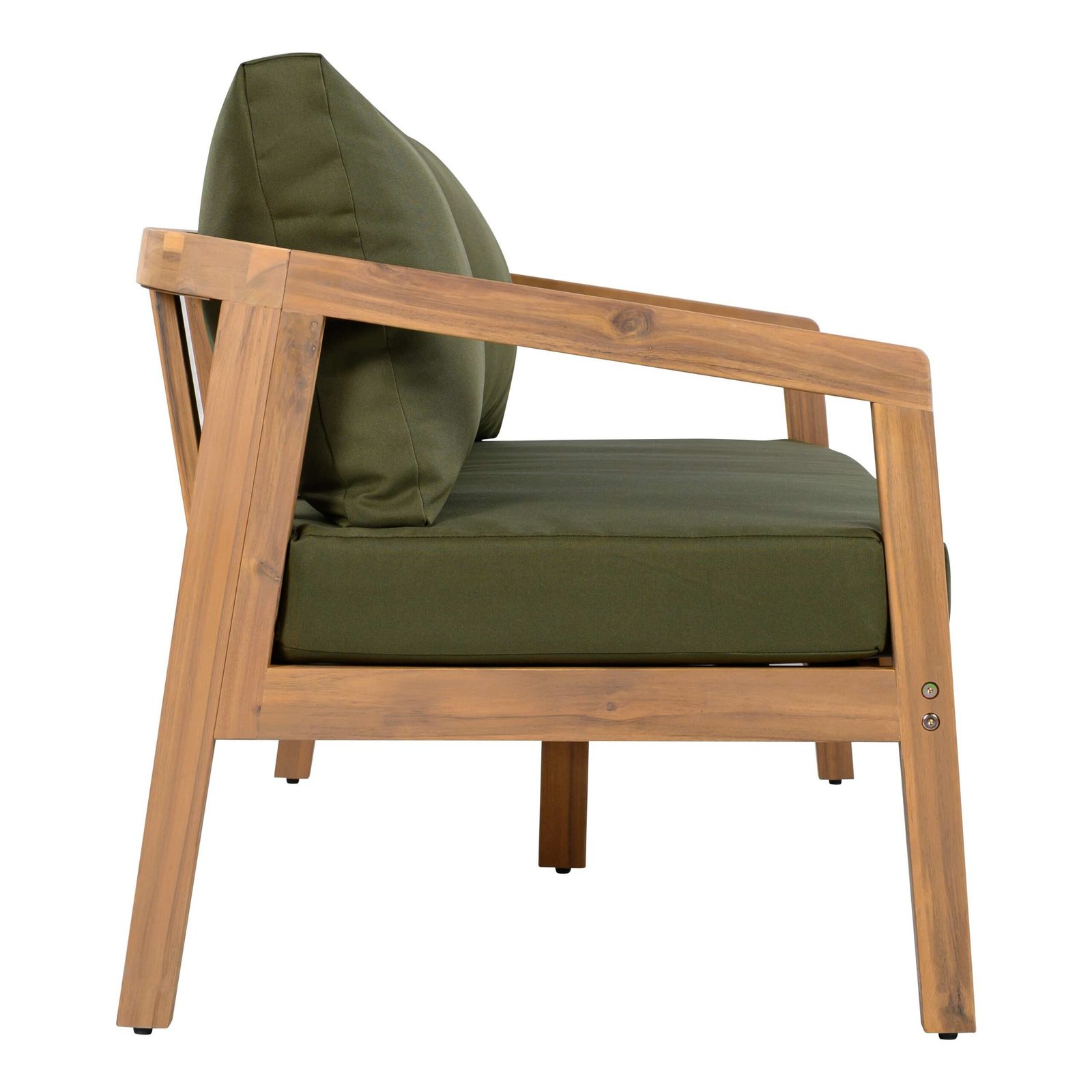 Acacia Wood Patio Loveseat Sofa with Thick Cushions by Leisure Zone - Image 17