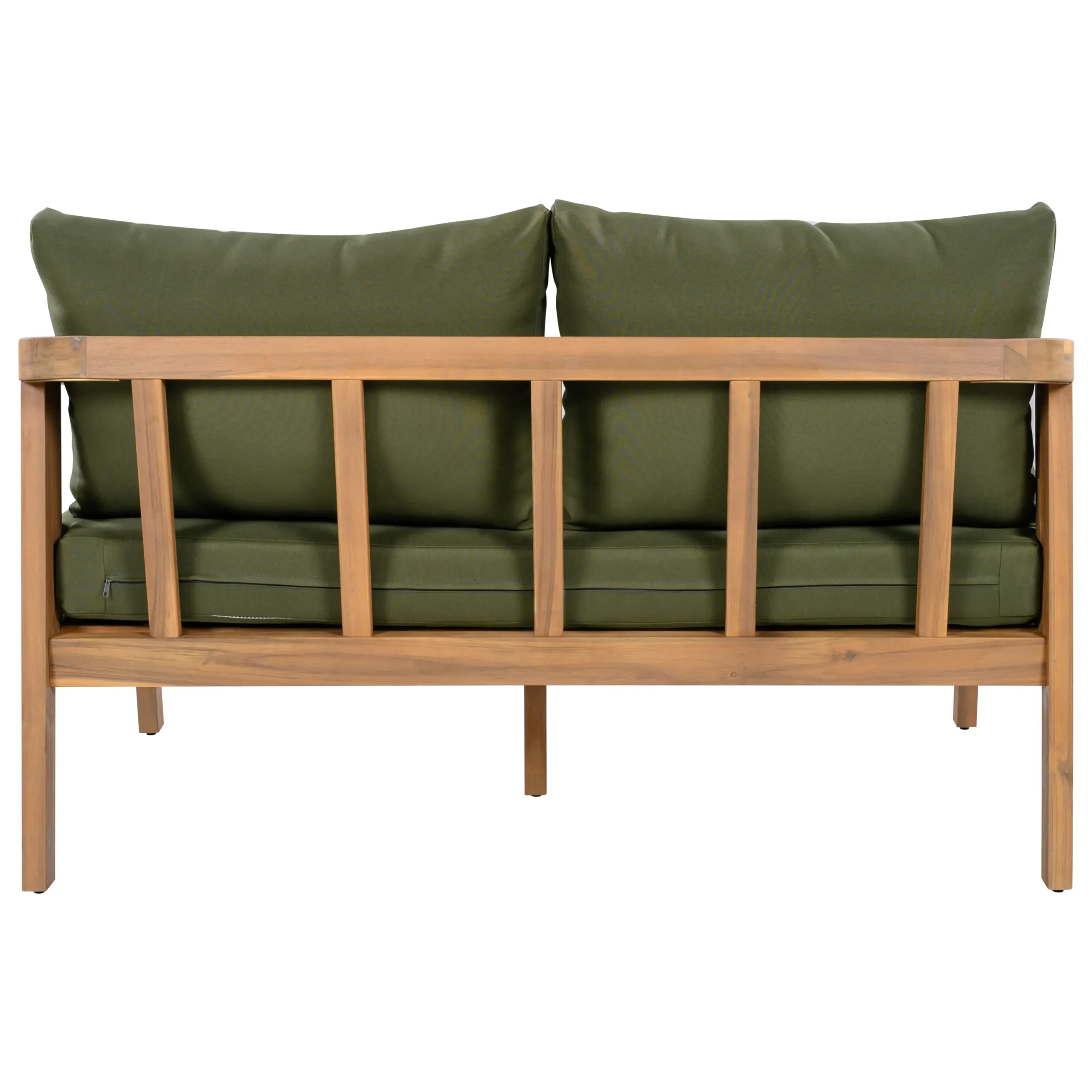 Acacia Wood Patio Loveseat Sofa with Thick Cushions by Leisure Zone - Image 19