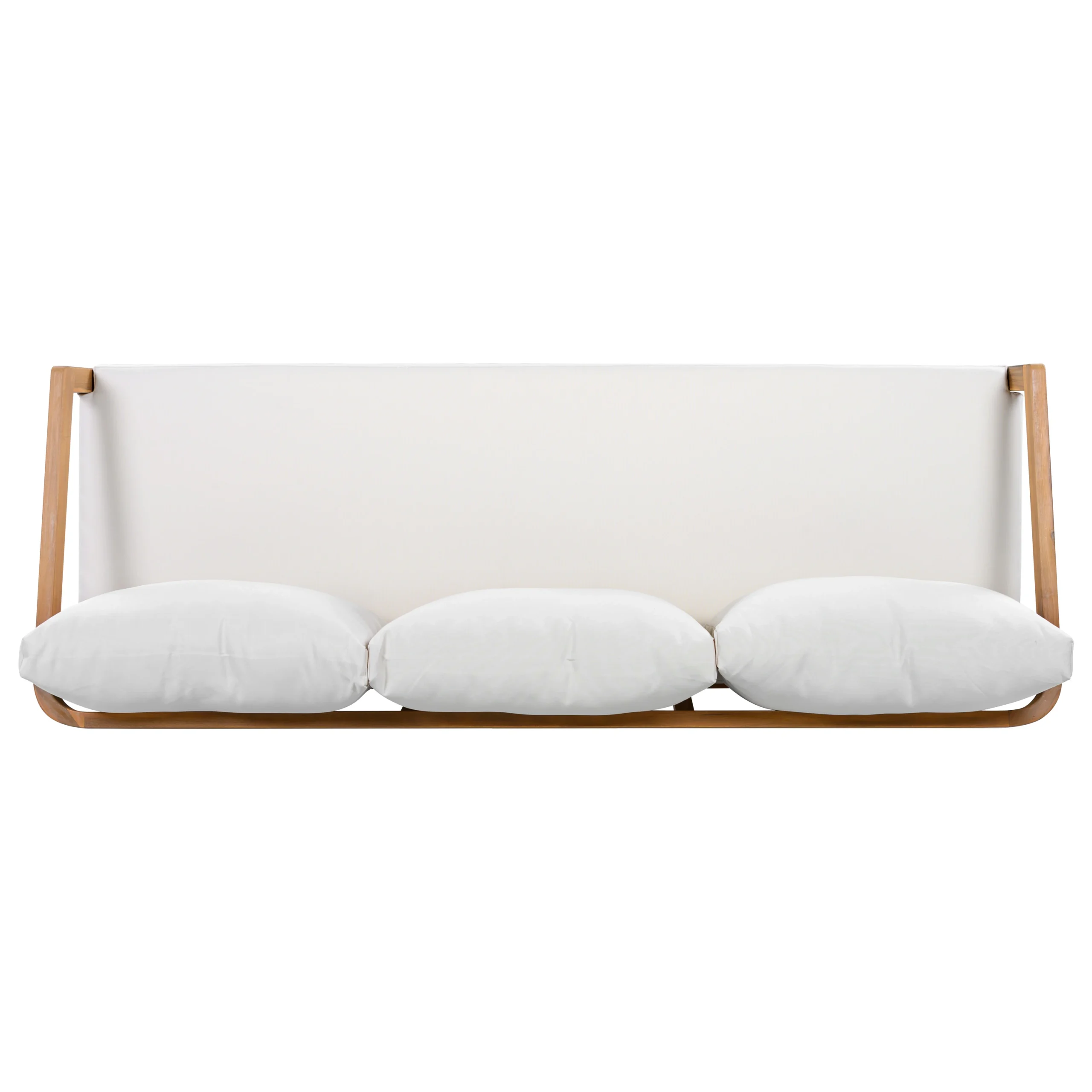 3-Seater Acacia Outdoor Patio Sofa with Thick Cushions by Leisure Zone - Image 7